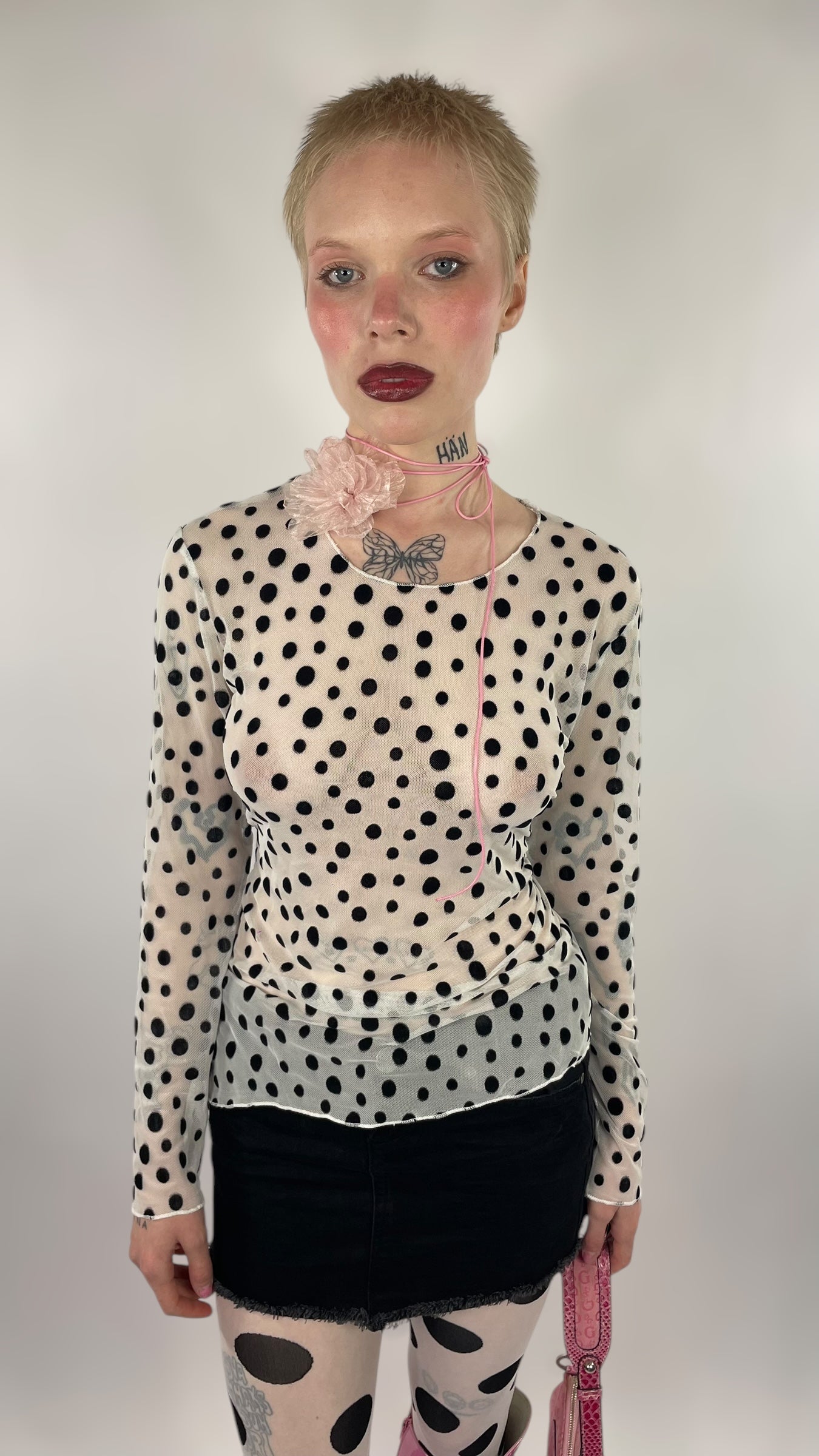 Top mesh à pois