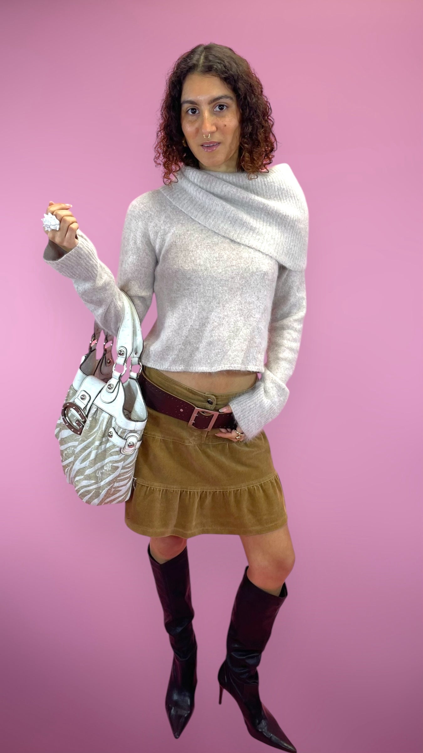 Pull col roulé