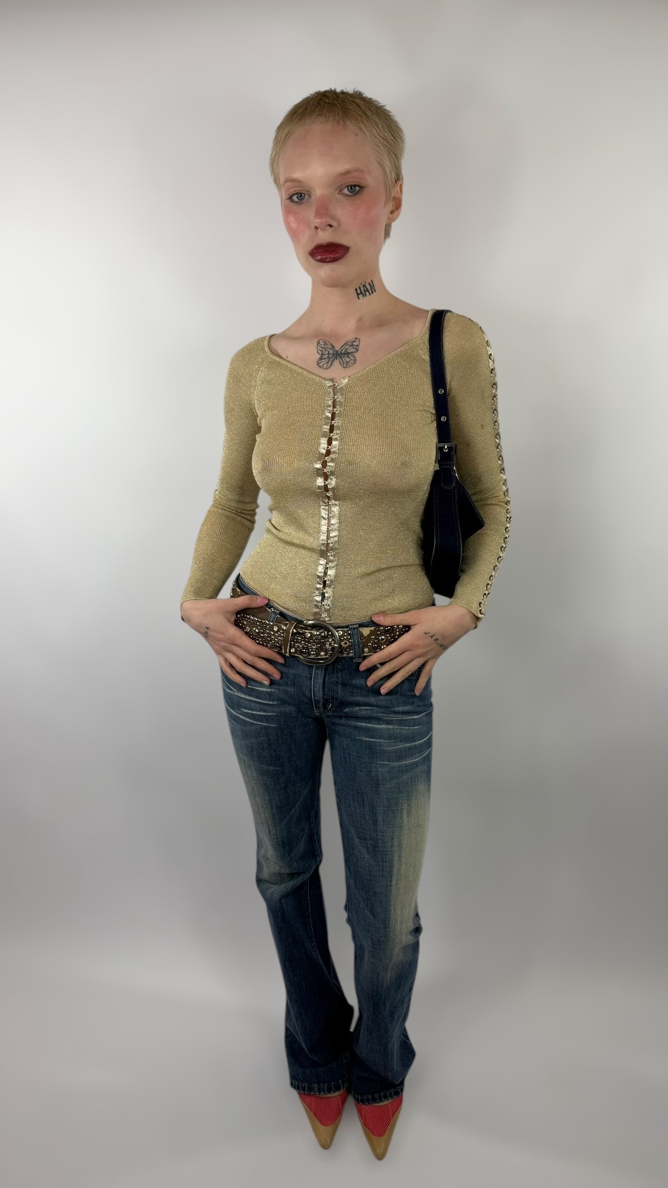 Cardigan doré