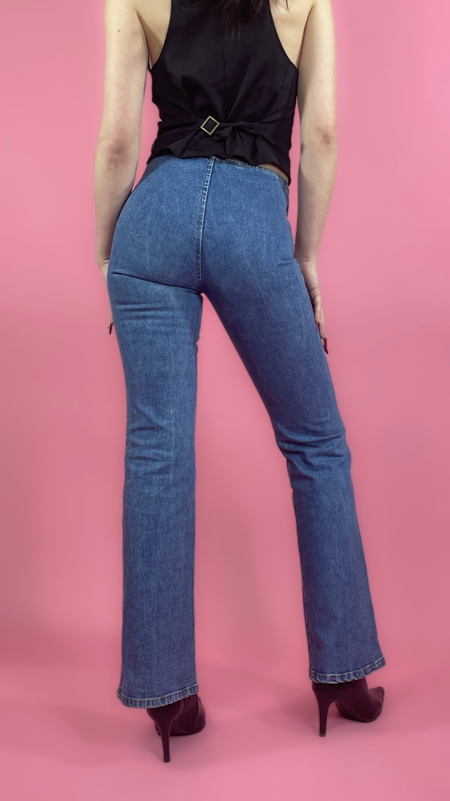 Jean droit avec ceinture