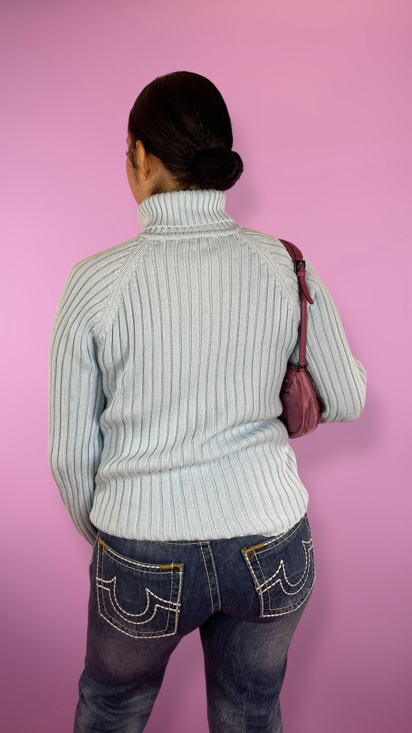 Pull zip côtelé