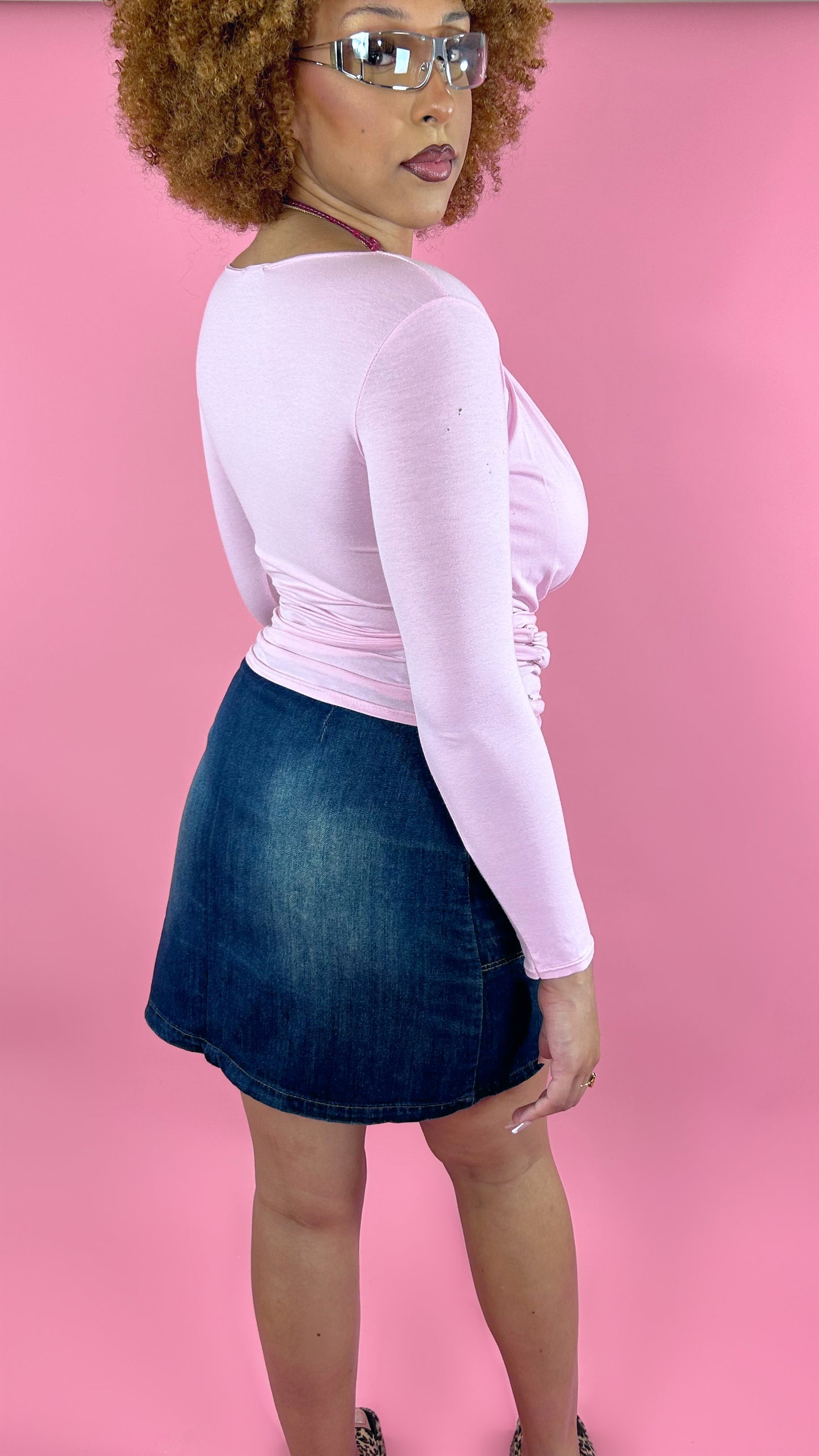 Jupe courte en jean
