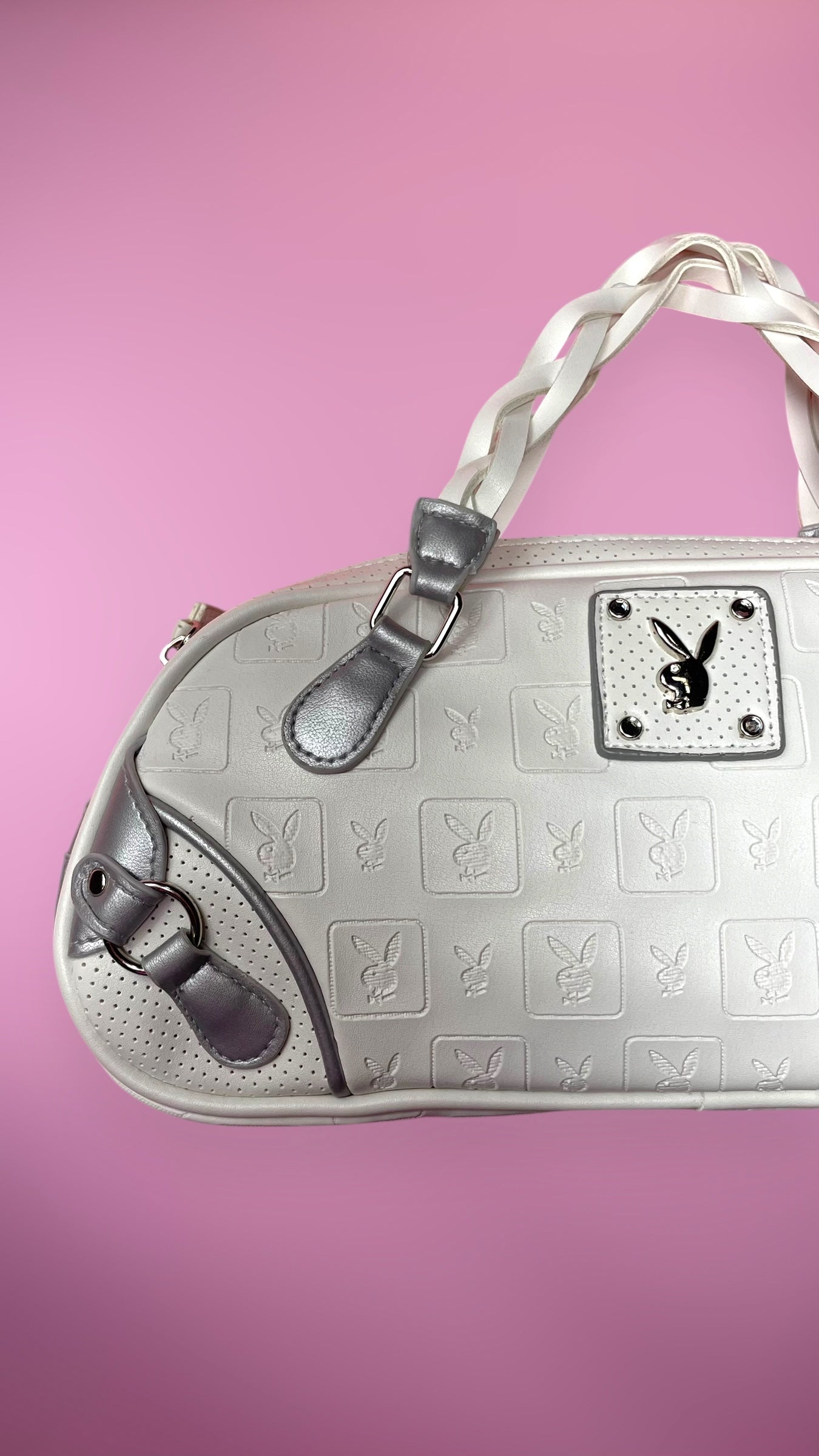 Sac Playboy vintage argenté