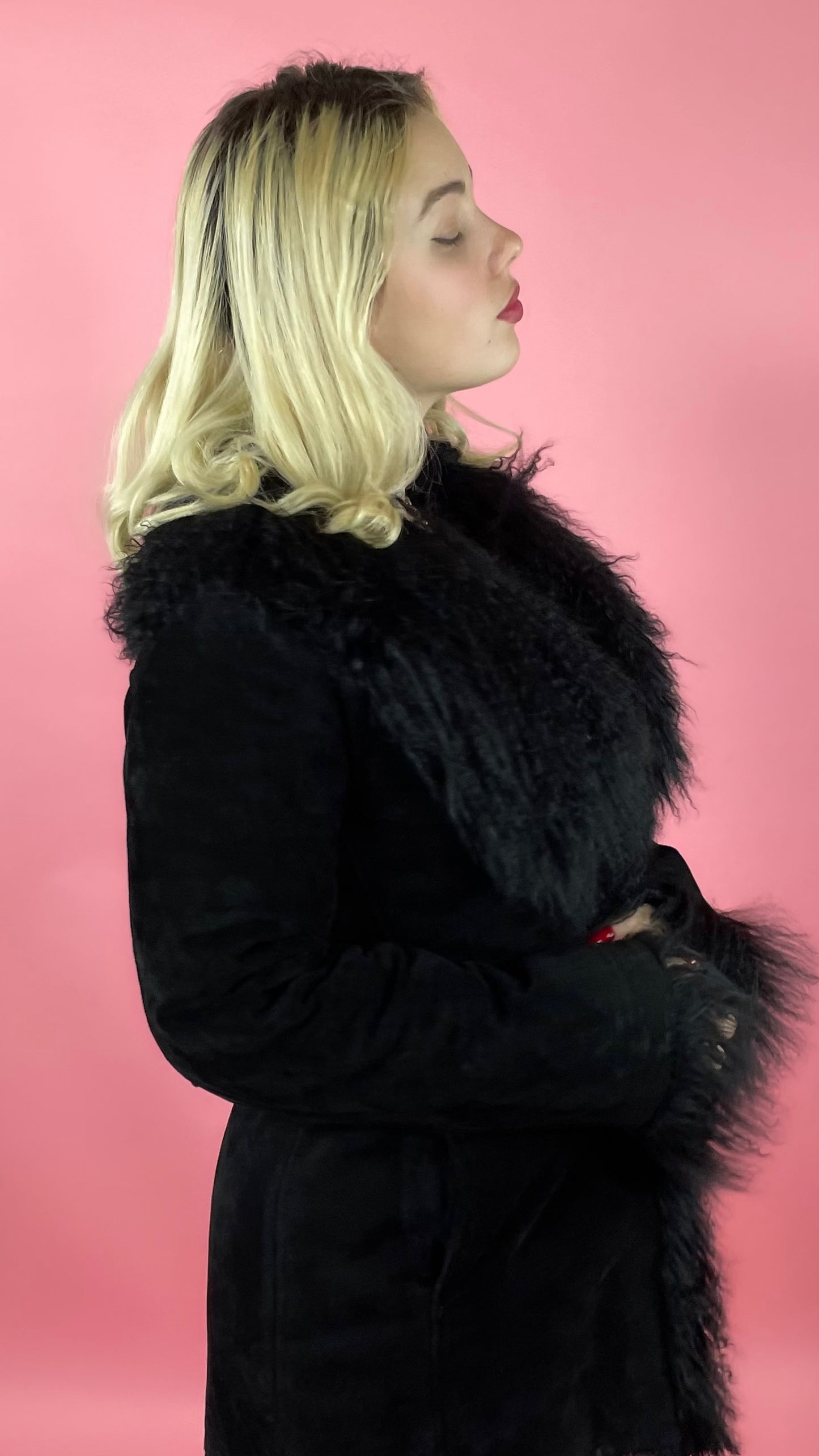 Afghan coat noir