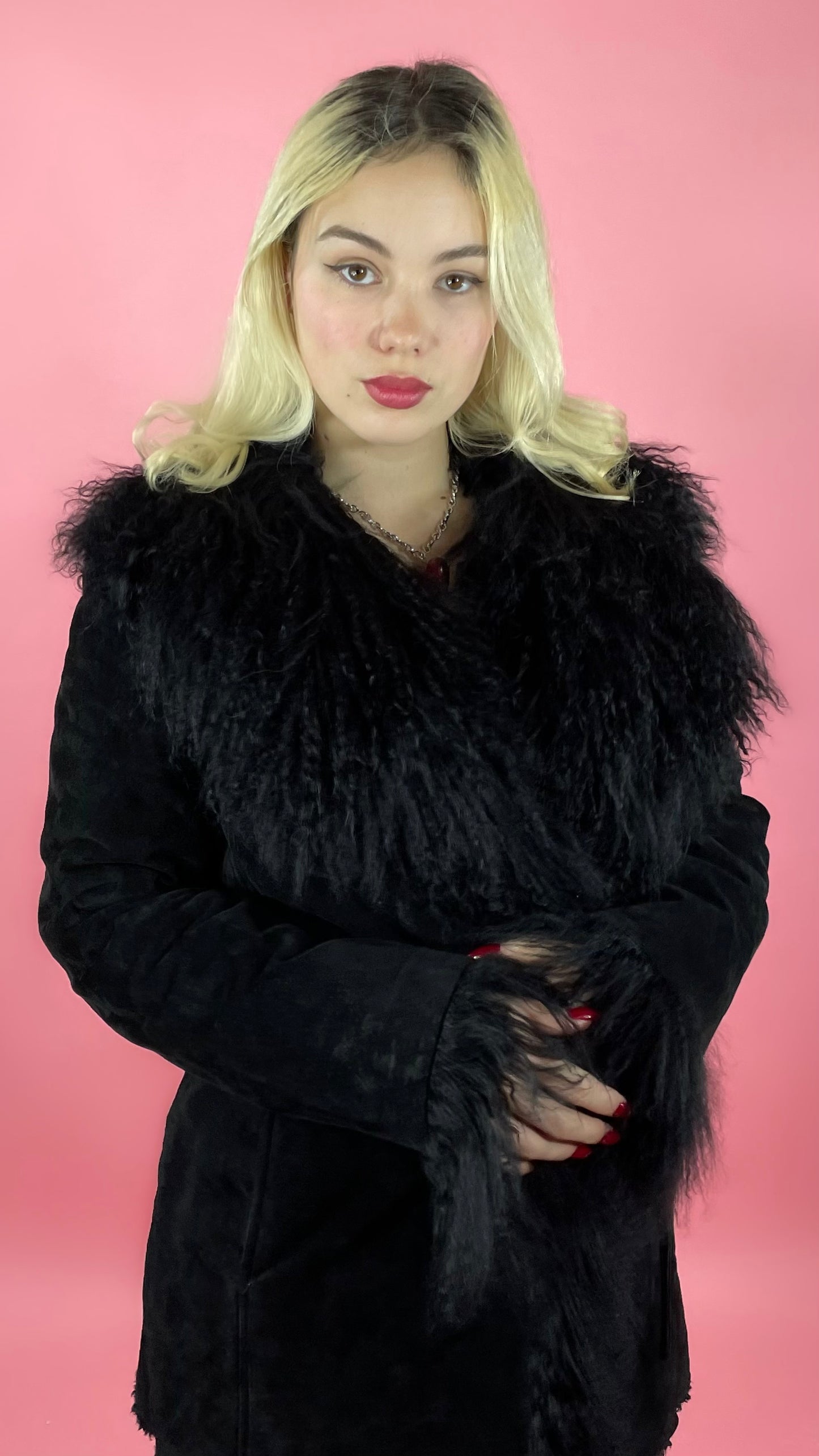 Afghan coat noir