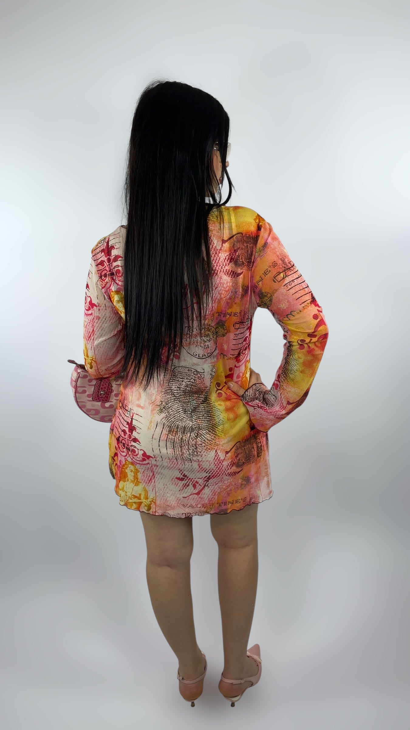 Robe courte en mesh