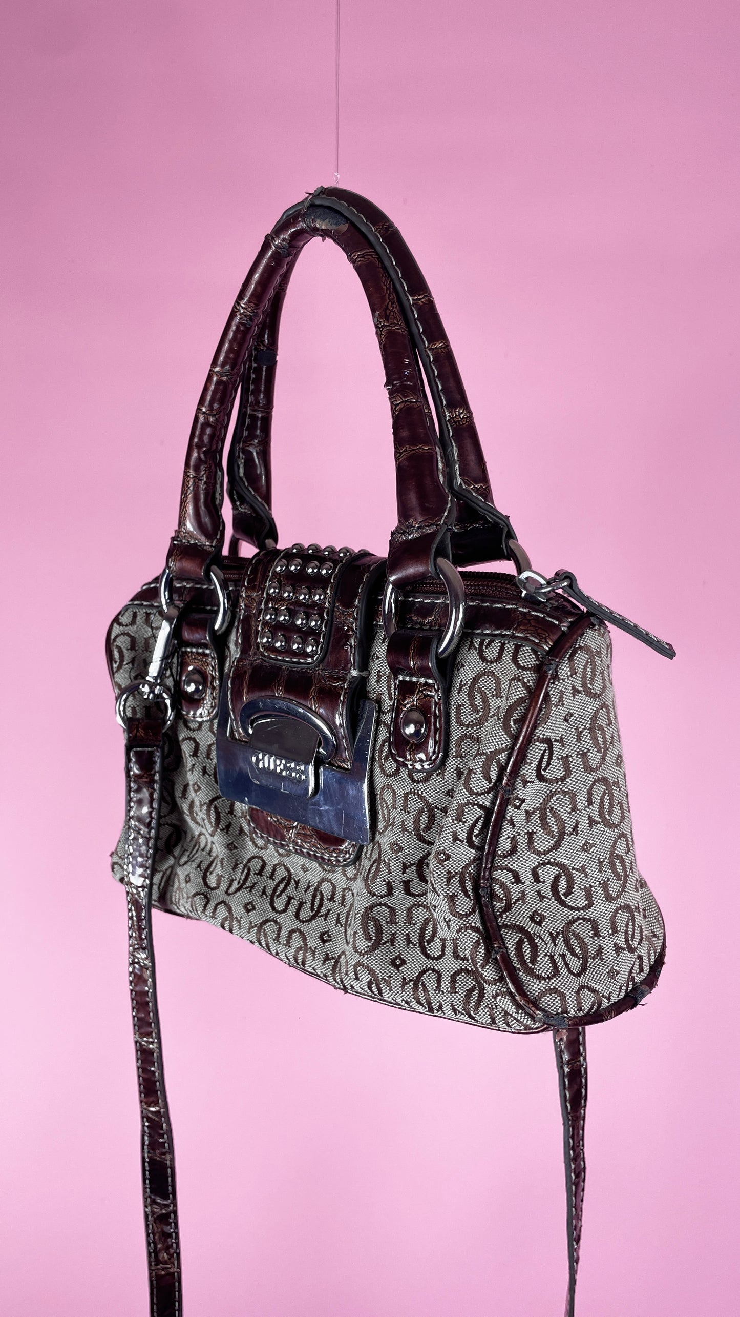 Sac Guess marron avec longue anse