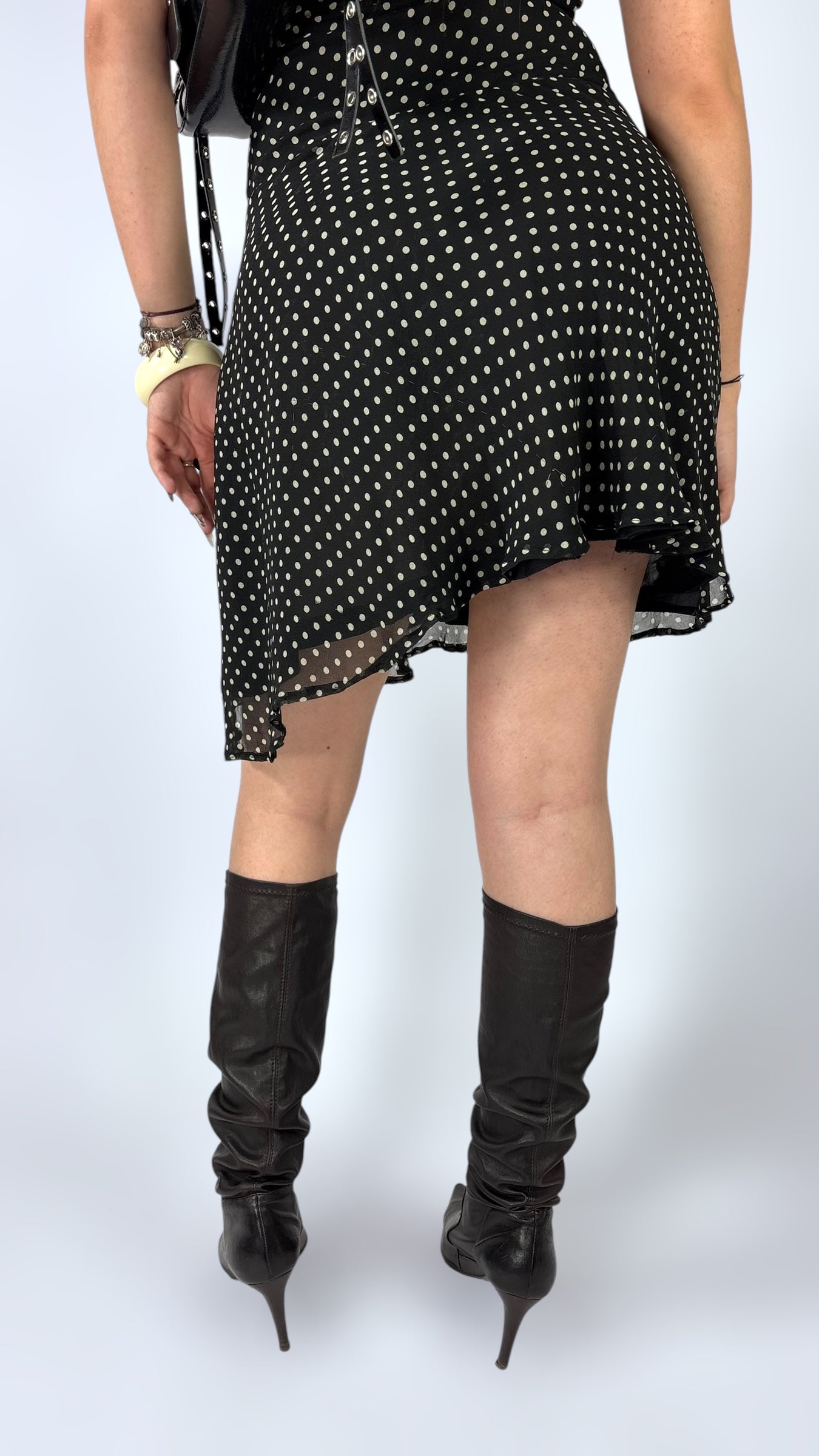 Robe à pois en mesh