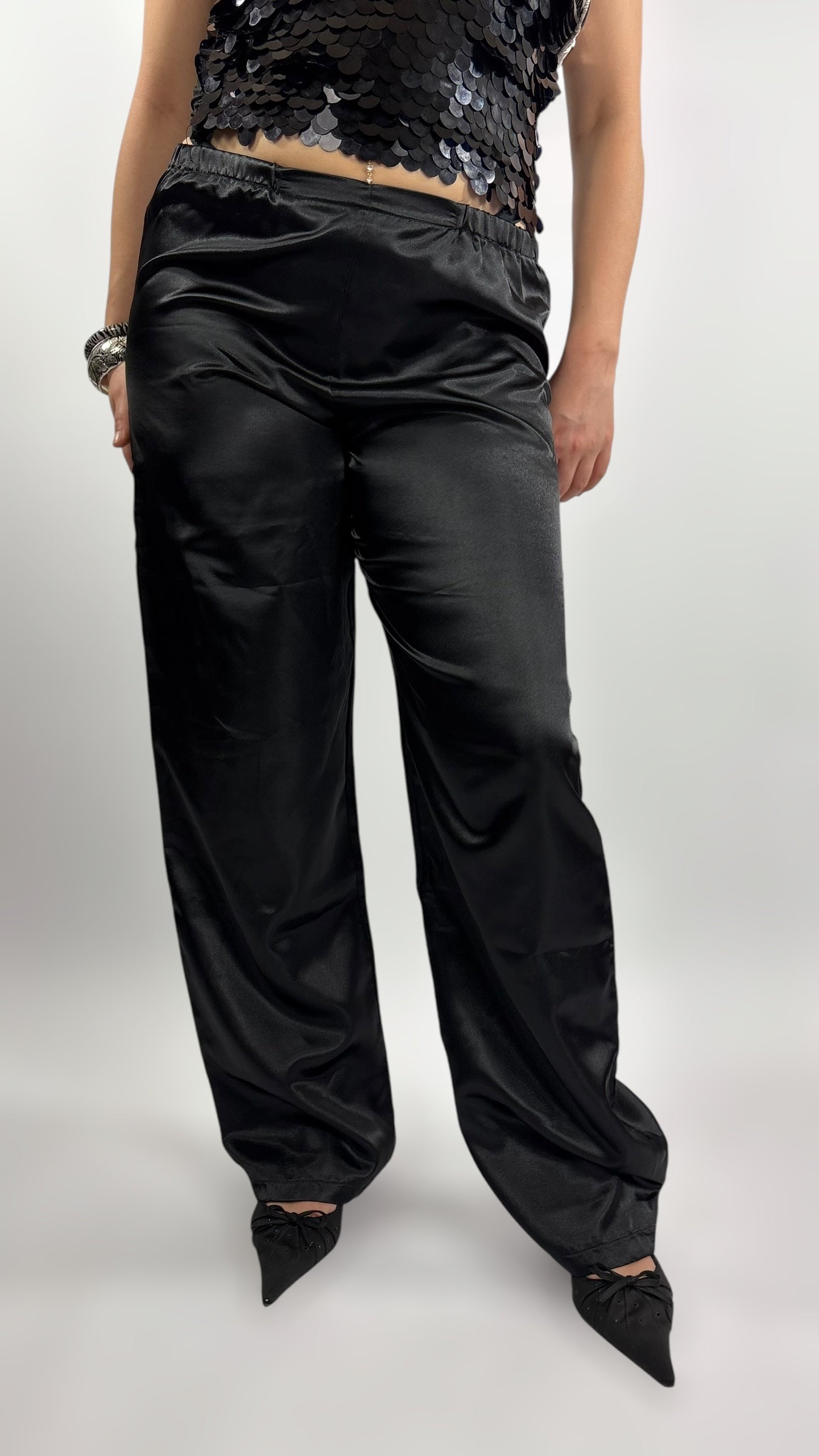 Pantalon satiné