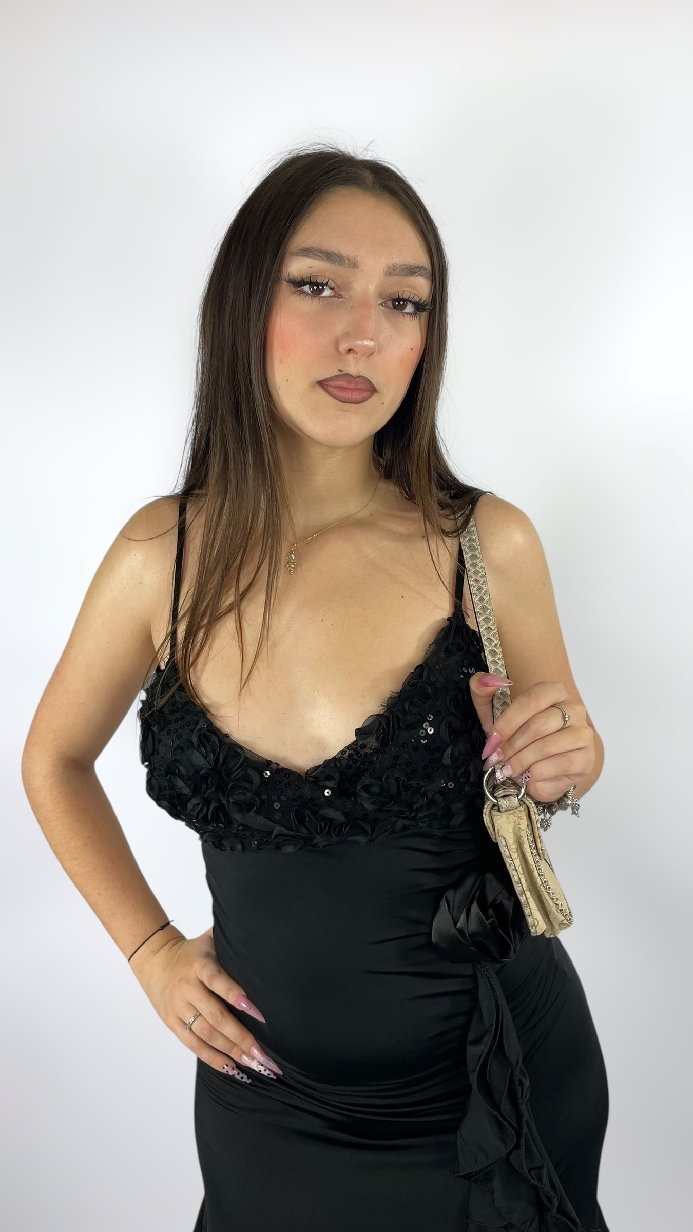 Robe à fleurs et volants