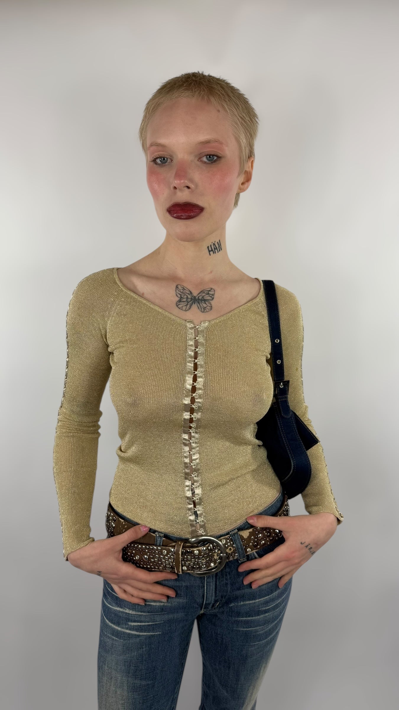 Cardigan doré