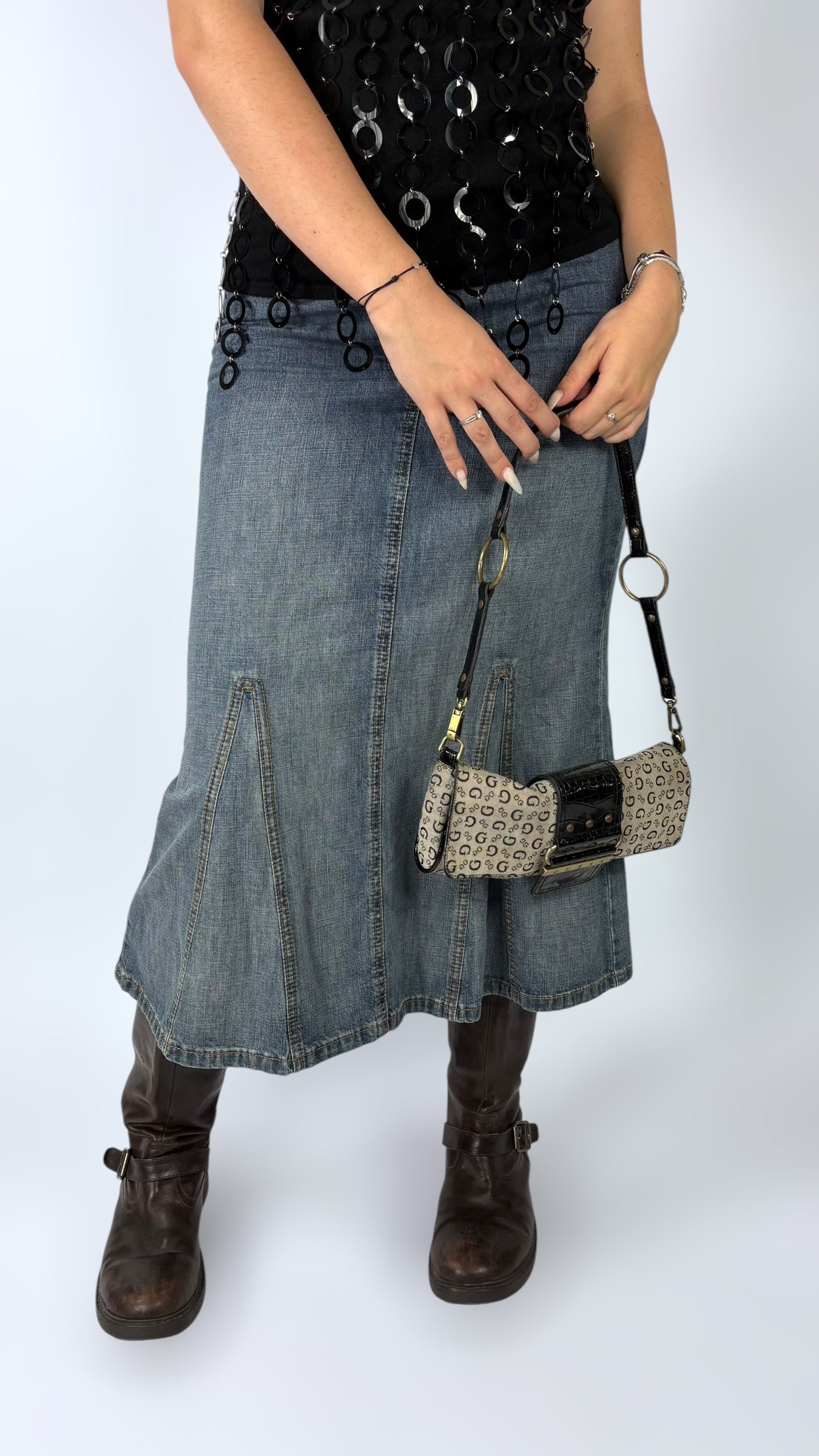 Jupe longue en jean