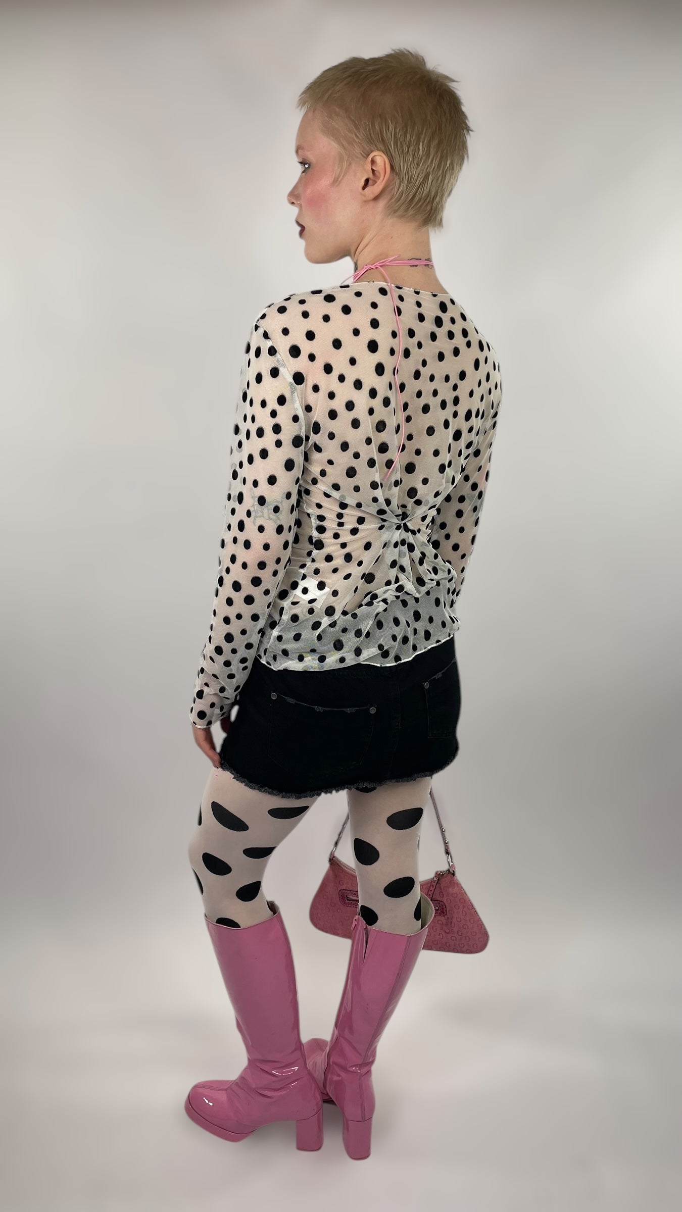 Top mesh à pois