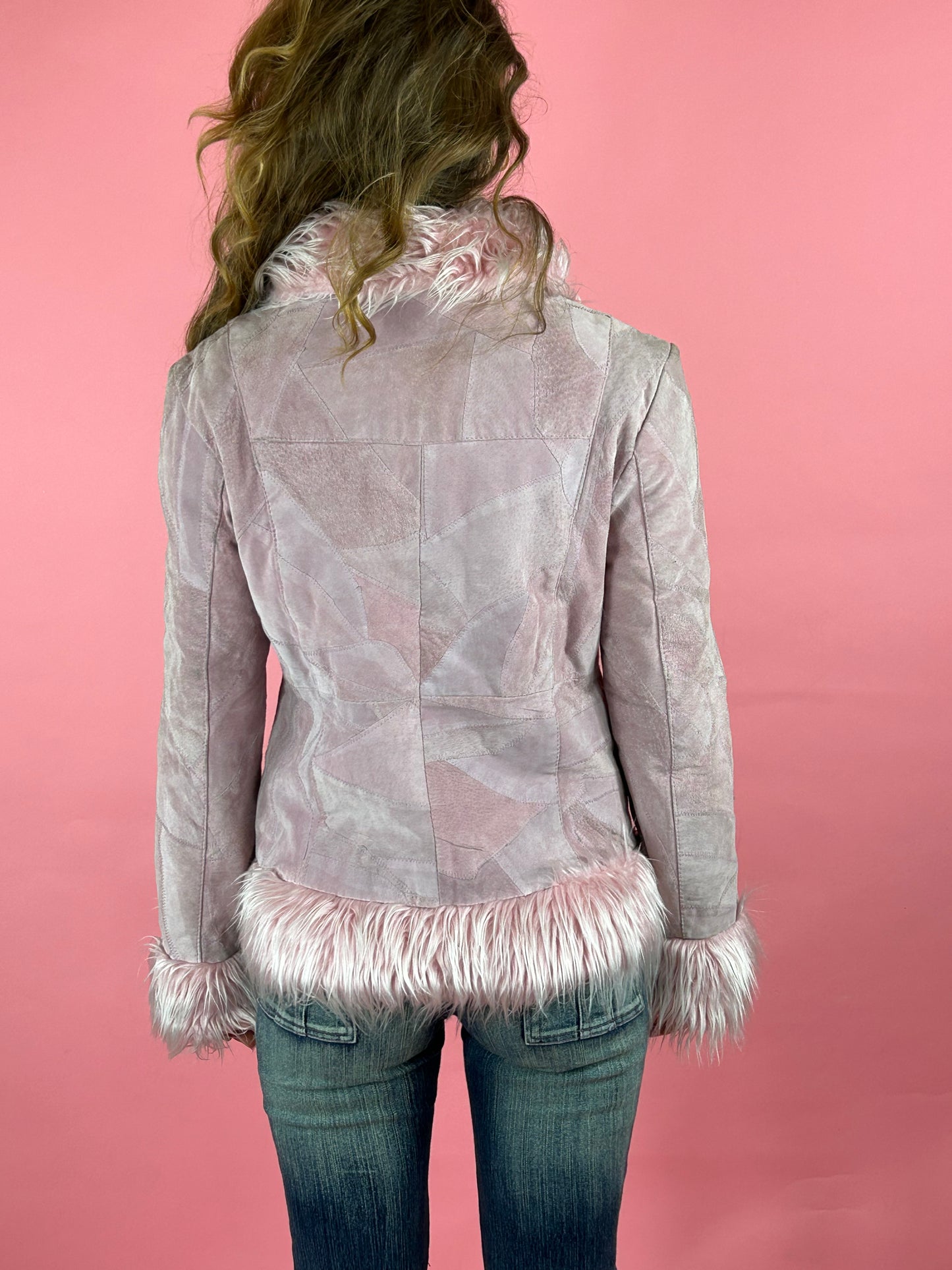 Manteau afghan rose pastel