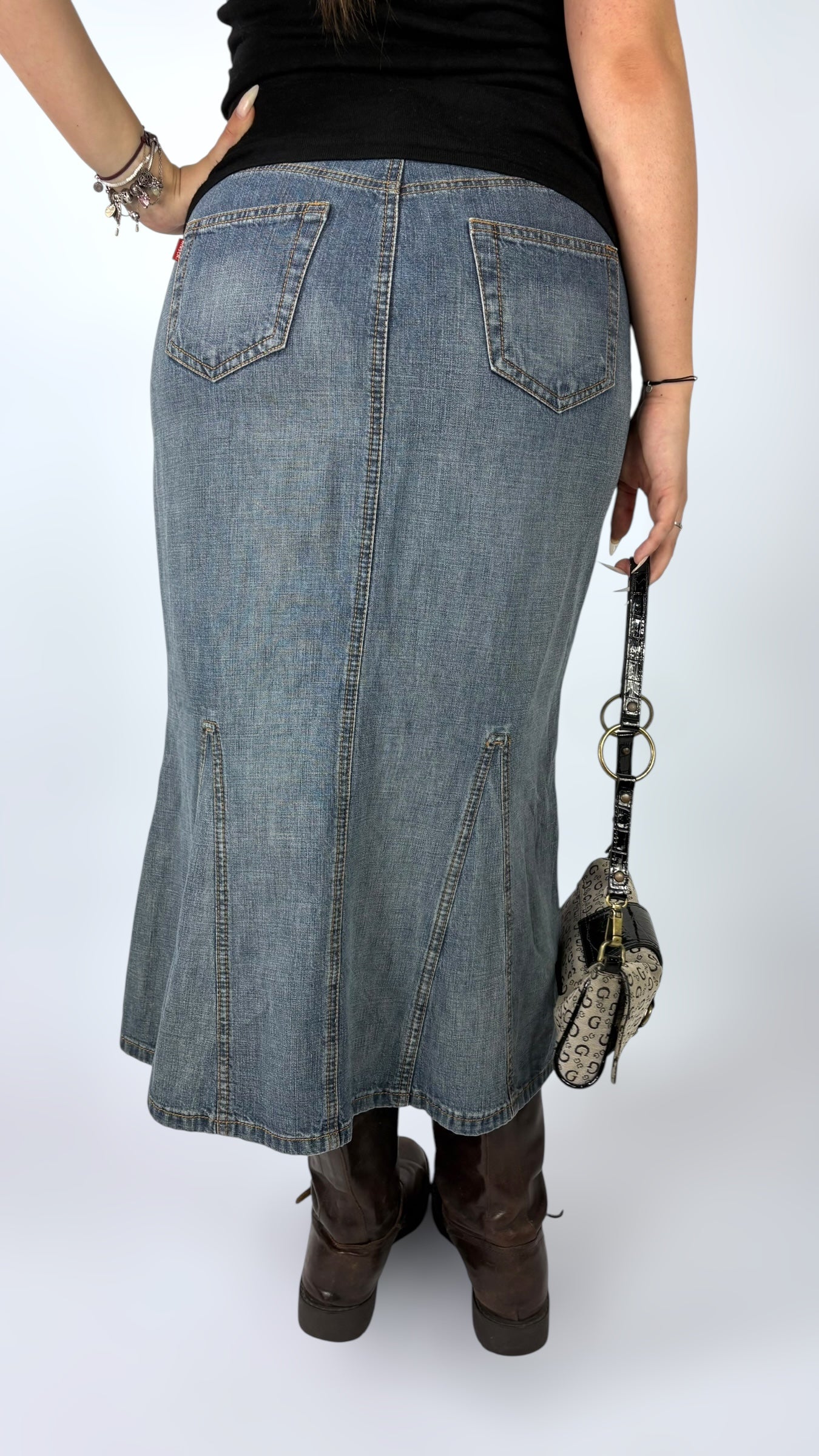 Jupe longue en jean
