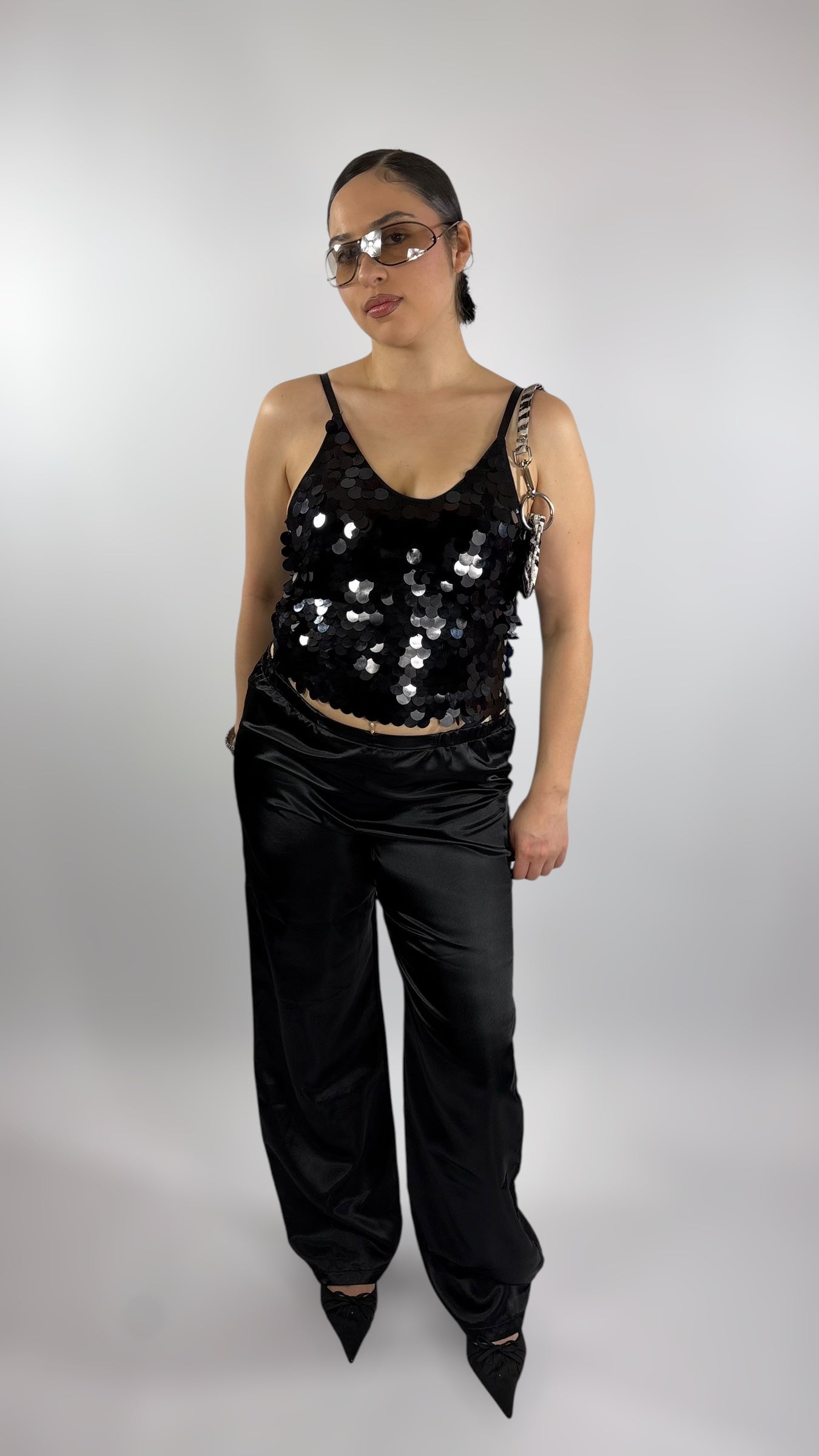 Pantalon satiné
