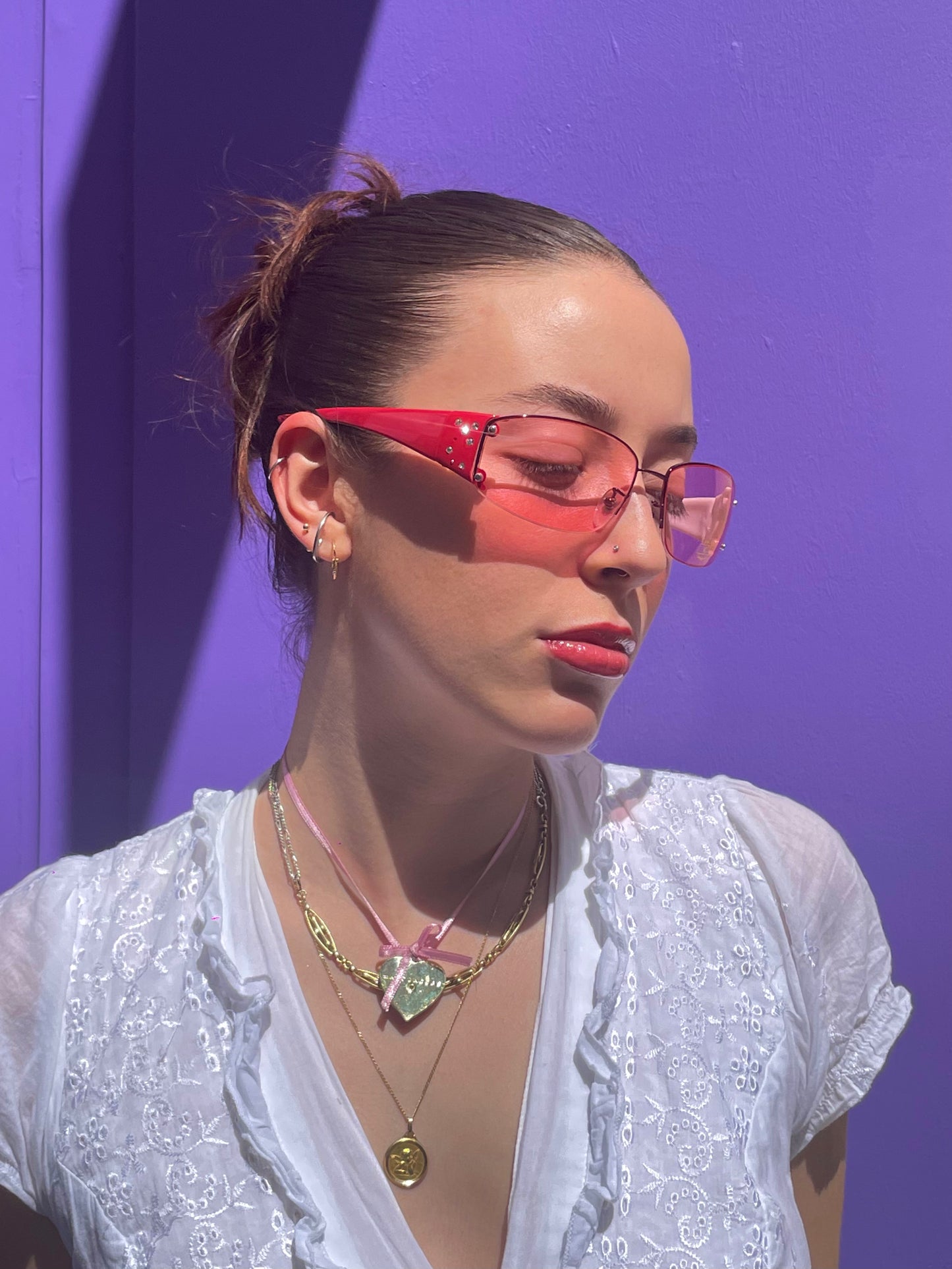 Lunettes de soleil roses