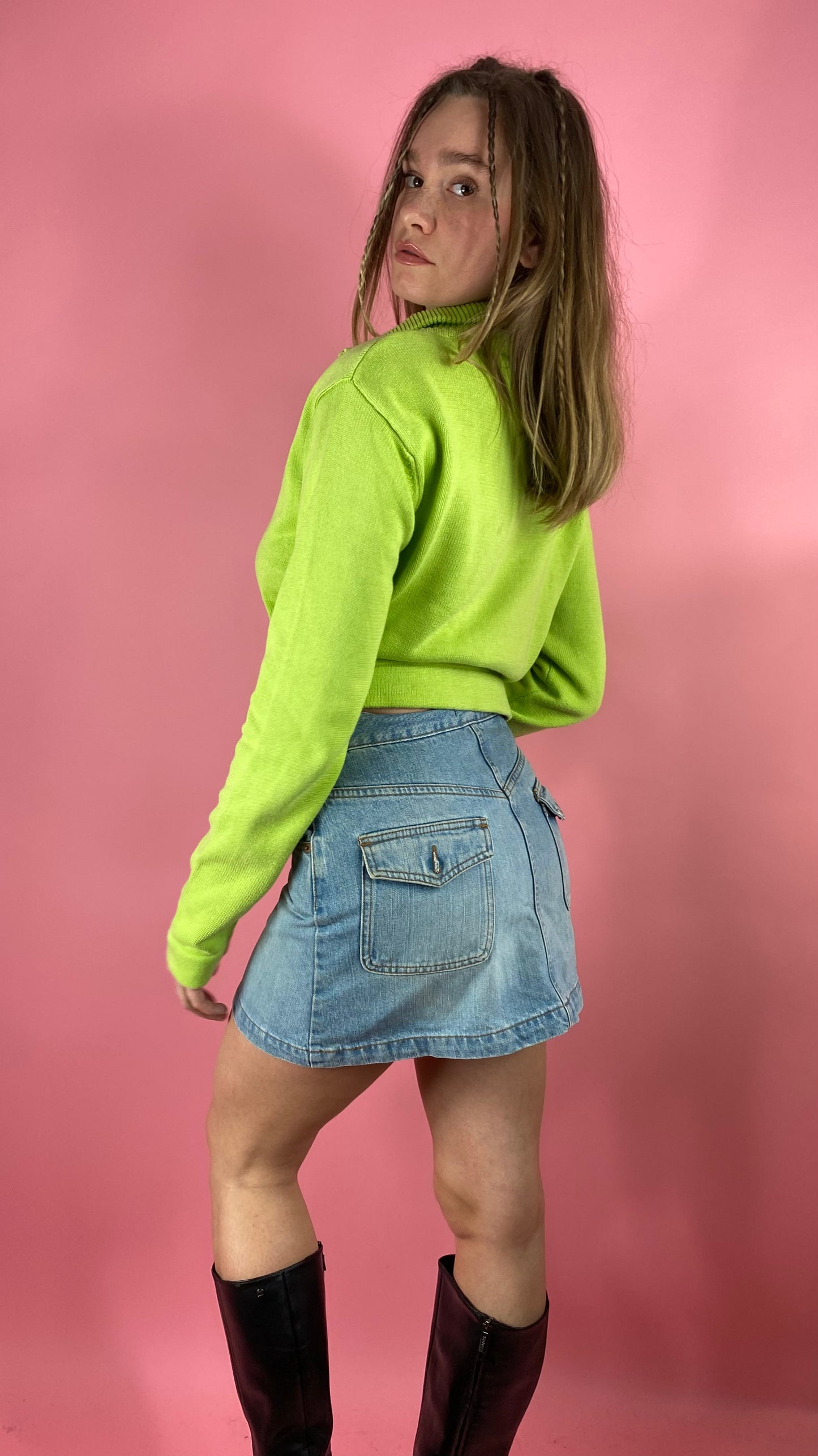 Mini-jupe en jean Y2K