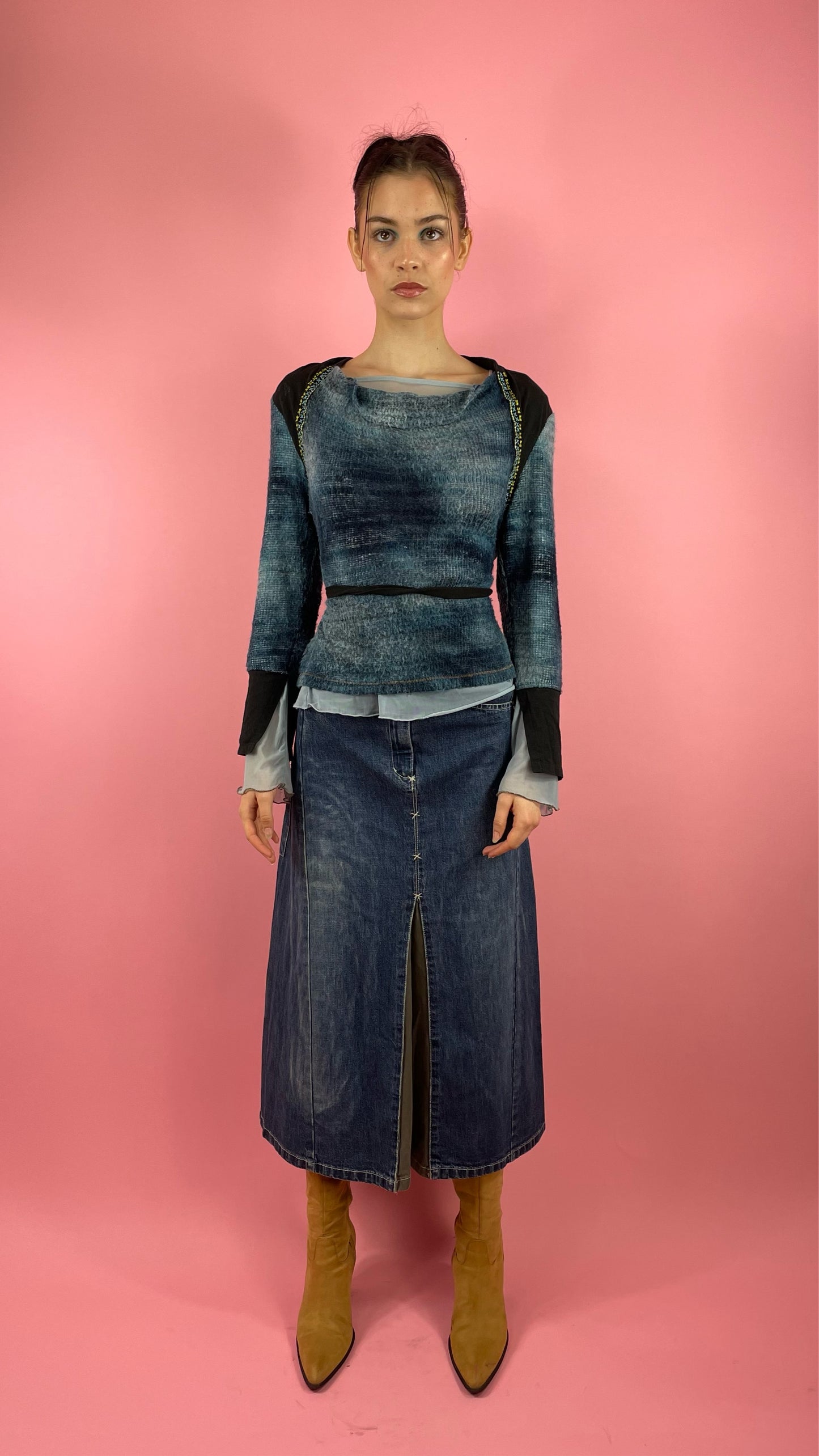 Top maille et mesh dégradé