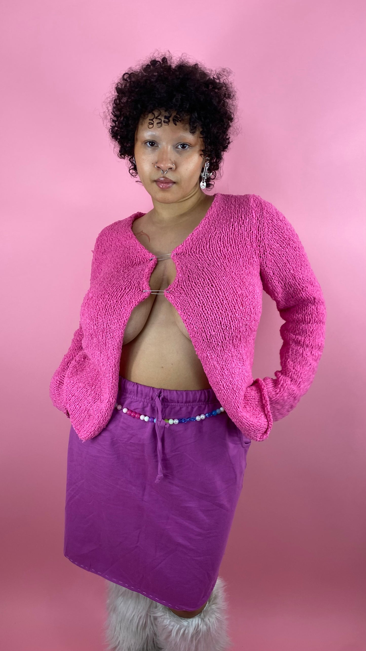 Jupe violette en coton