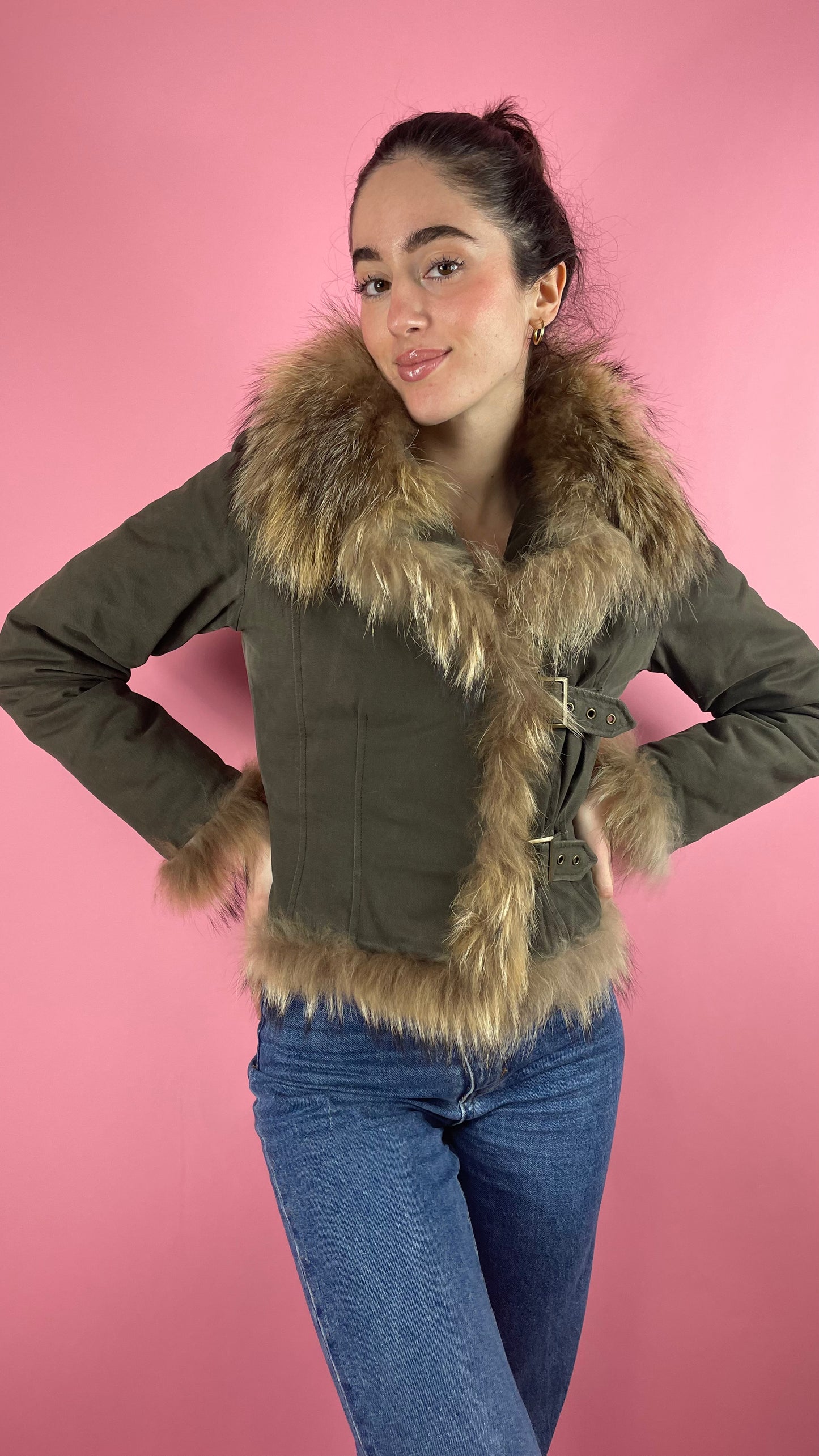 Manteau fourrure et coton