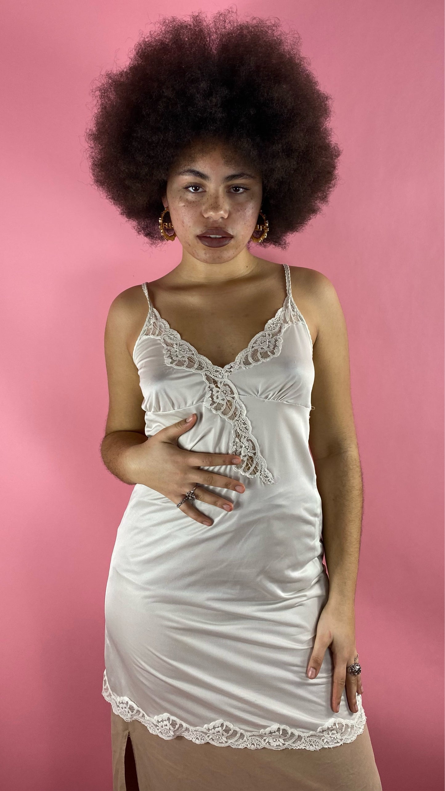 Nuisette vintage blanche