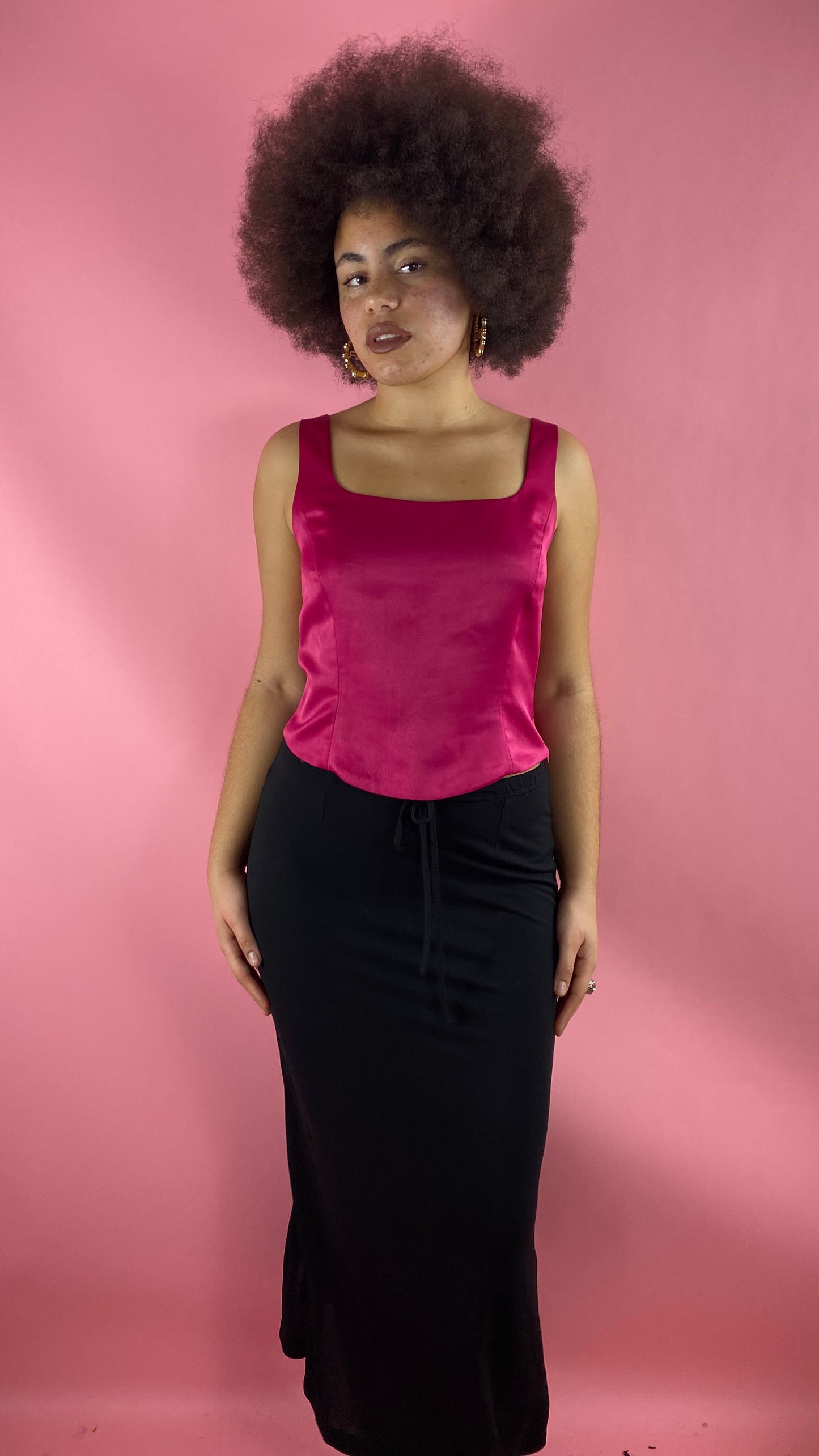 Top satiné made on Italy