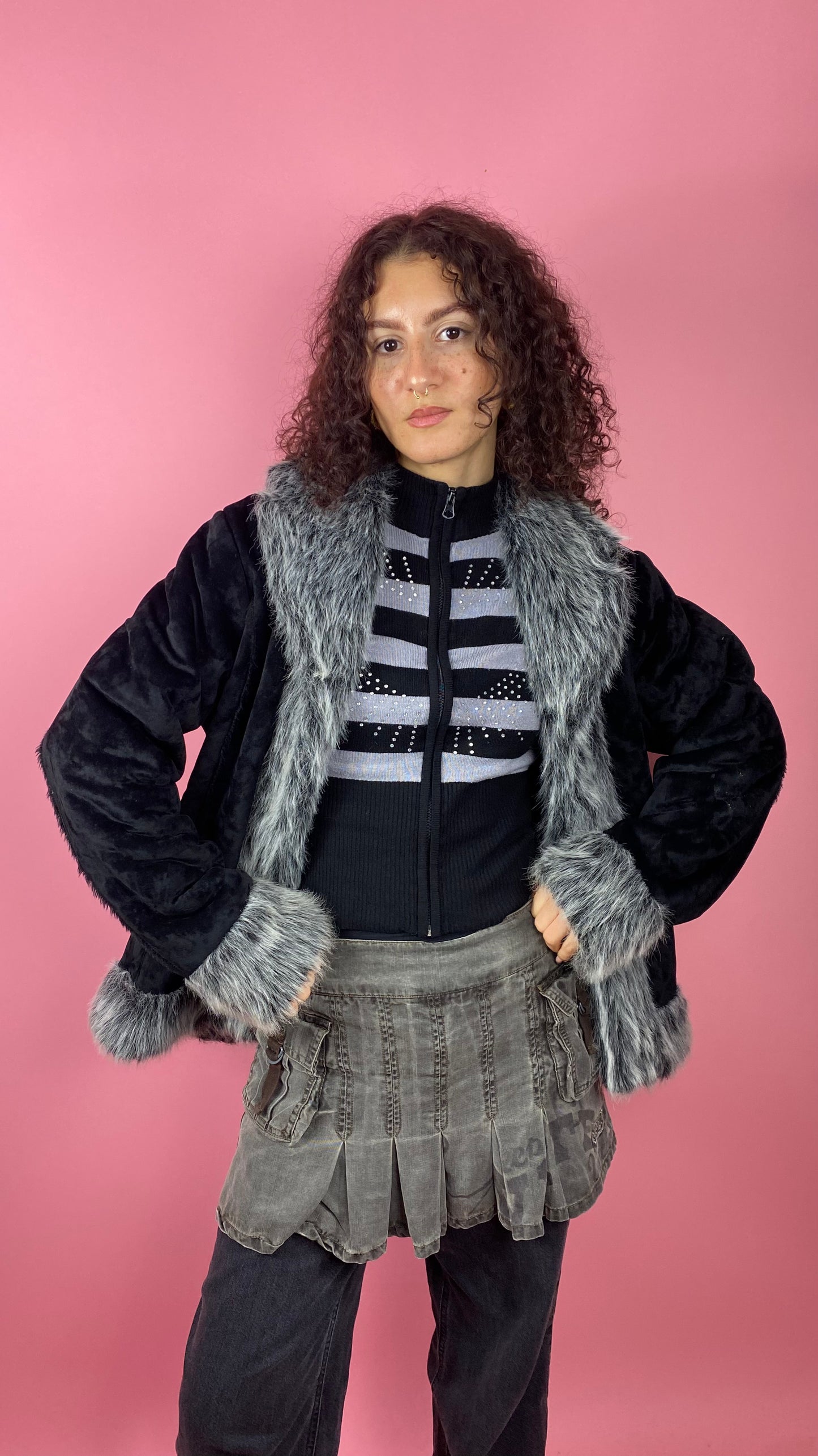Manteau afghan noir taille L / XL