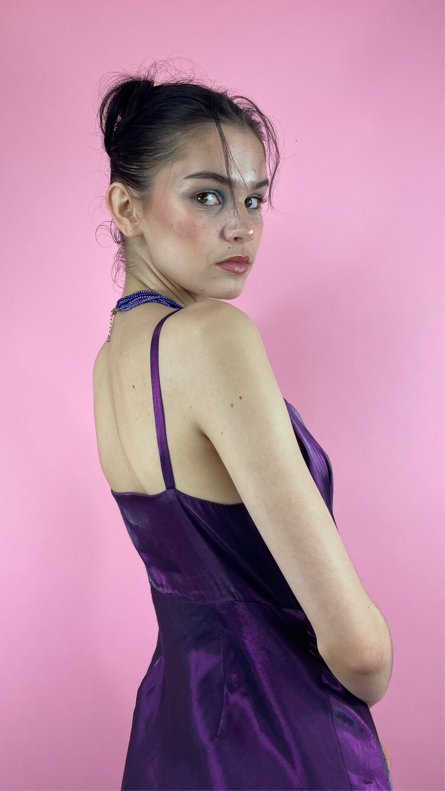 Robe violette vintage made in France