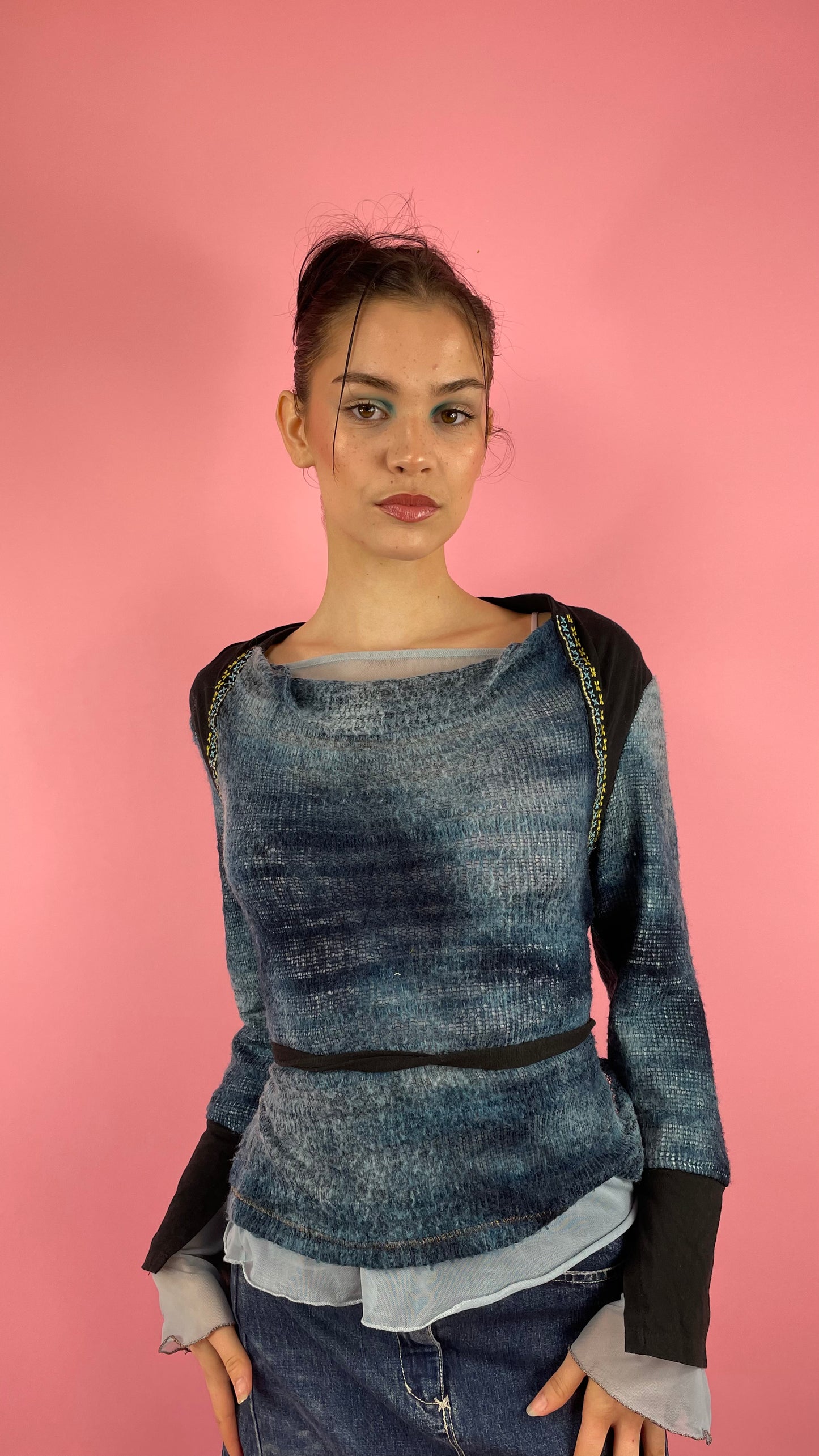 Top maille et mesh dégradé