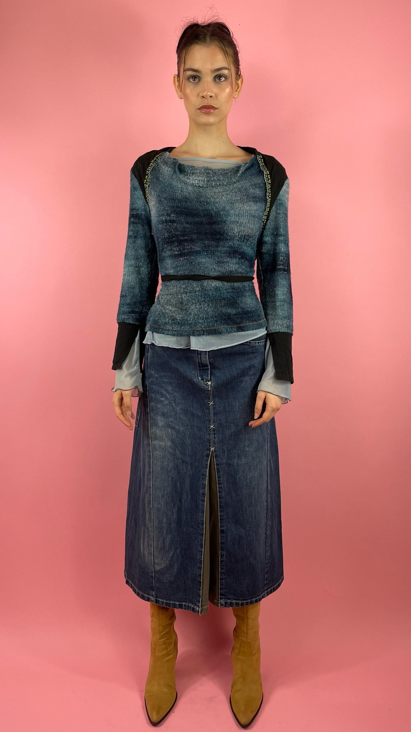 Jupe longue jean vintage