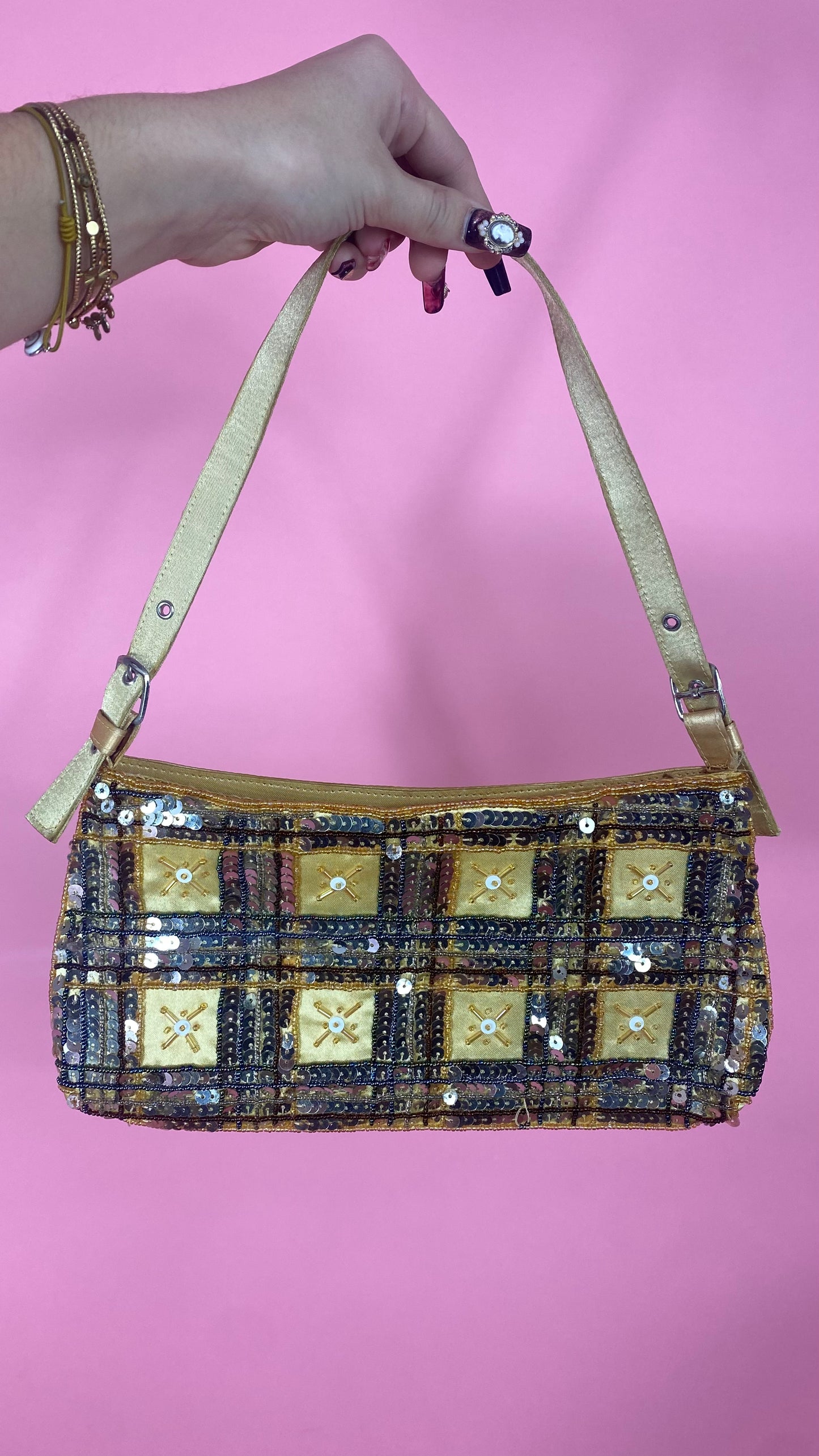 Sac en sequin jaune