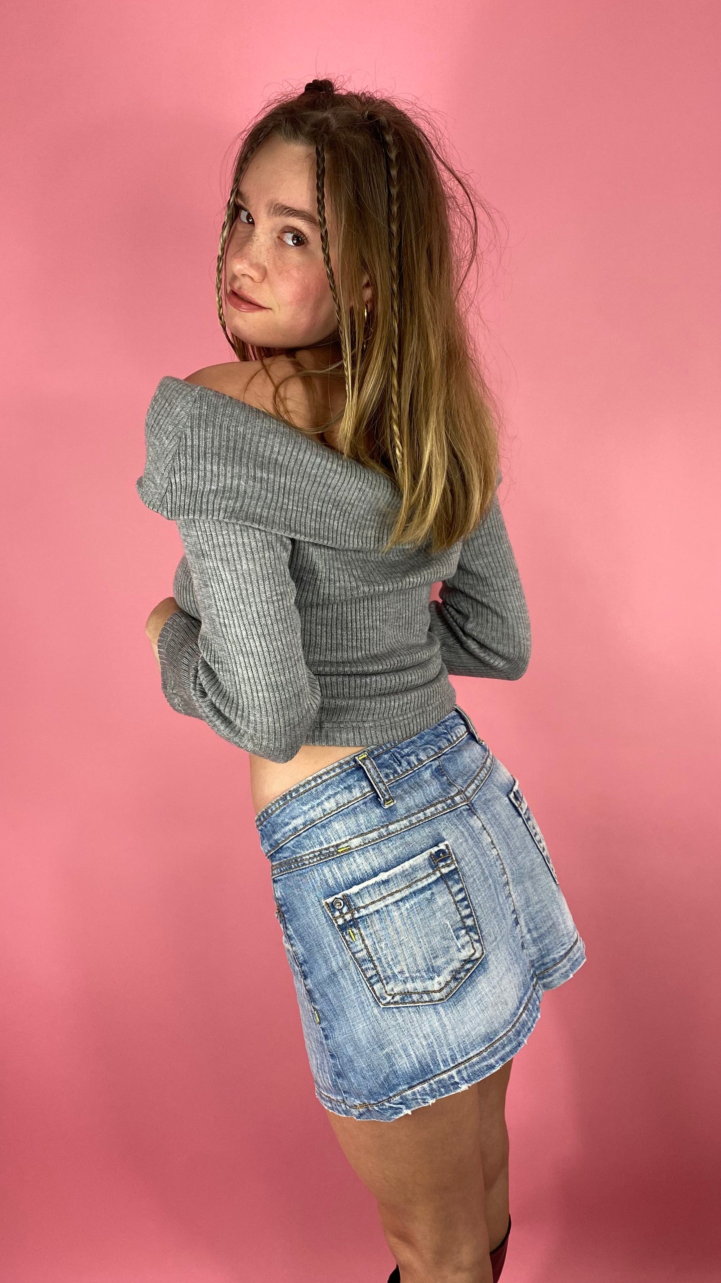 Mini-jupe en jean Y2K