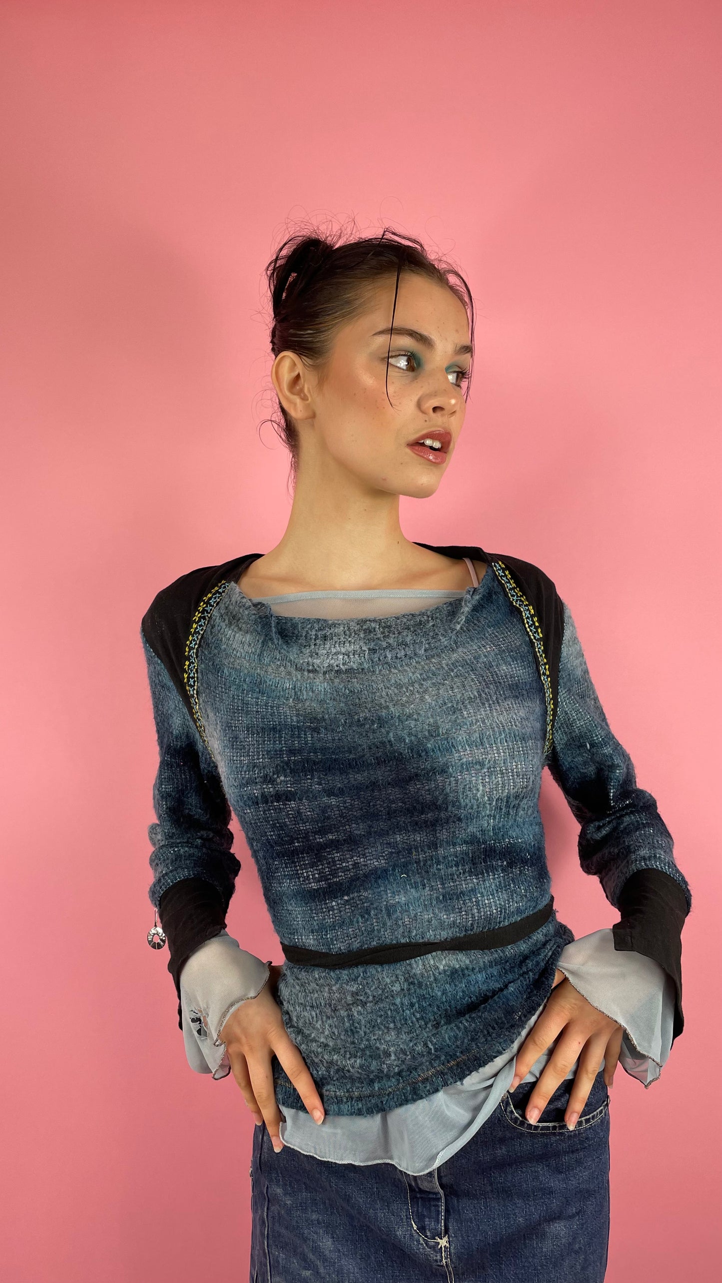 Top maille et mesh dégradé