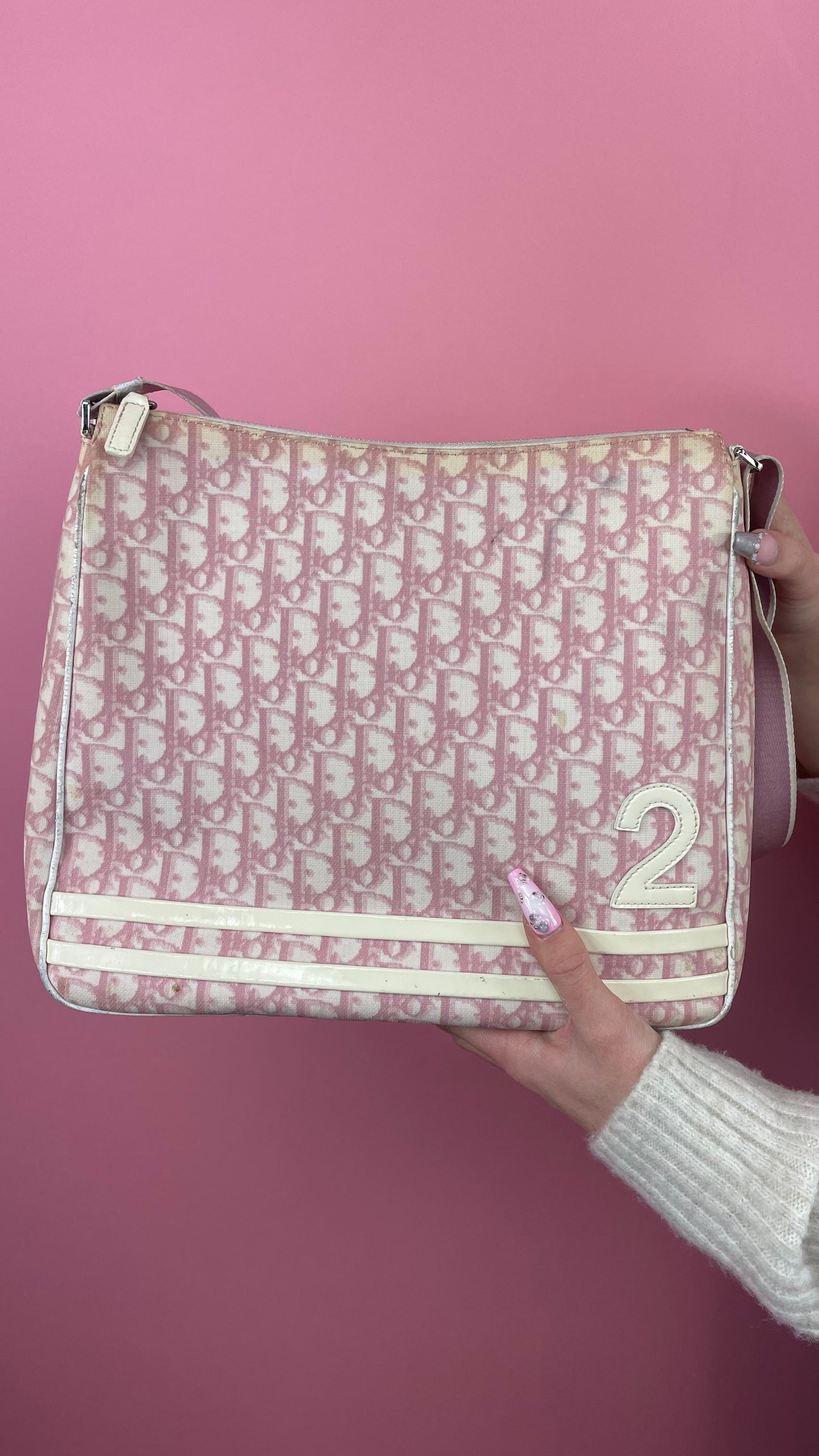 Sac Dior monogramme rose