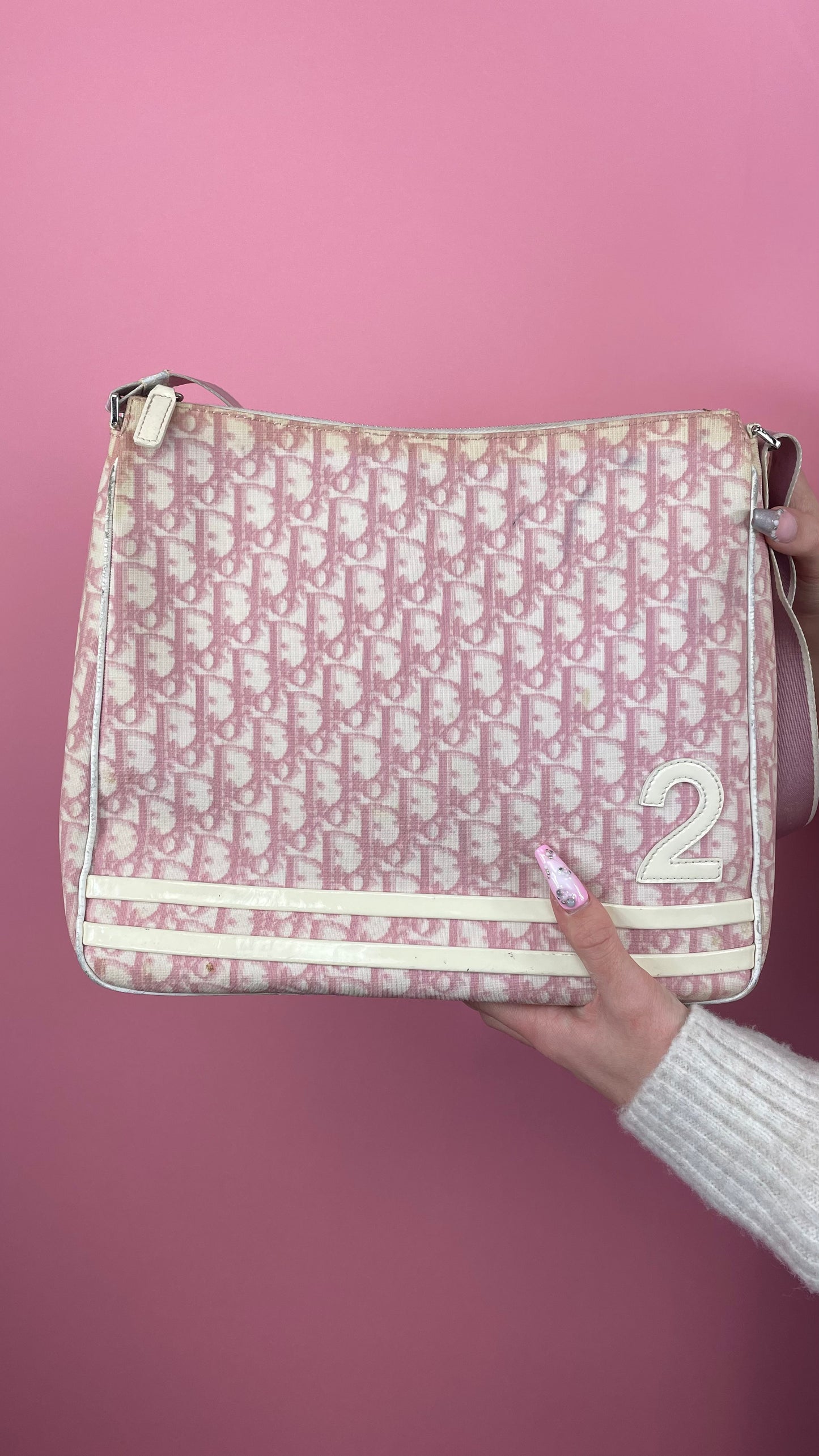 Sac Dior monogramme rose