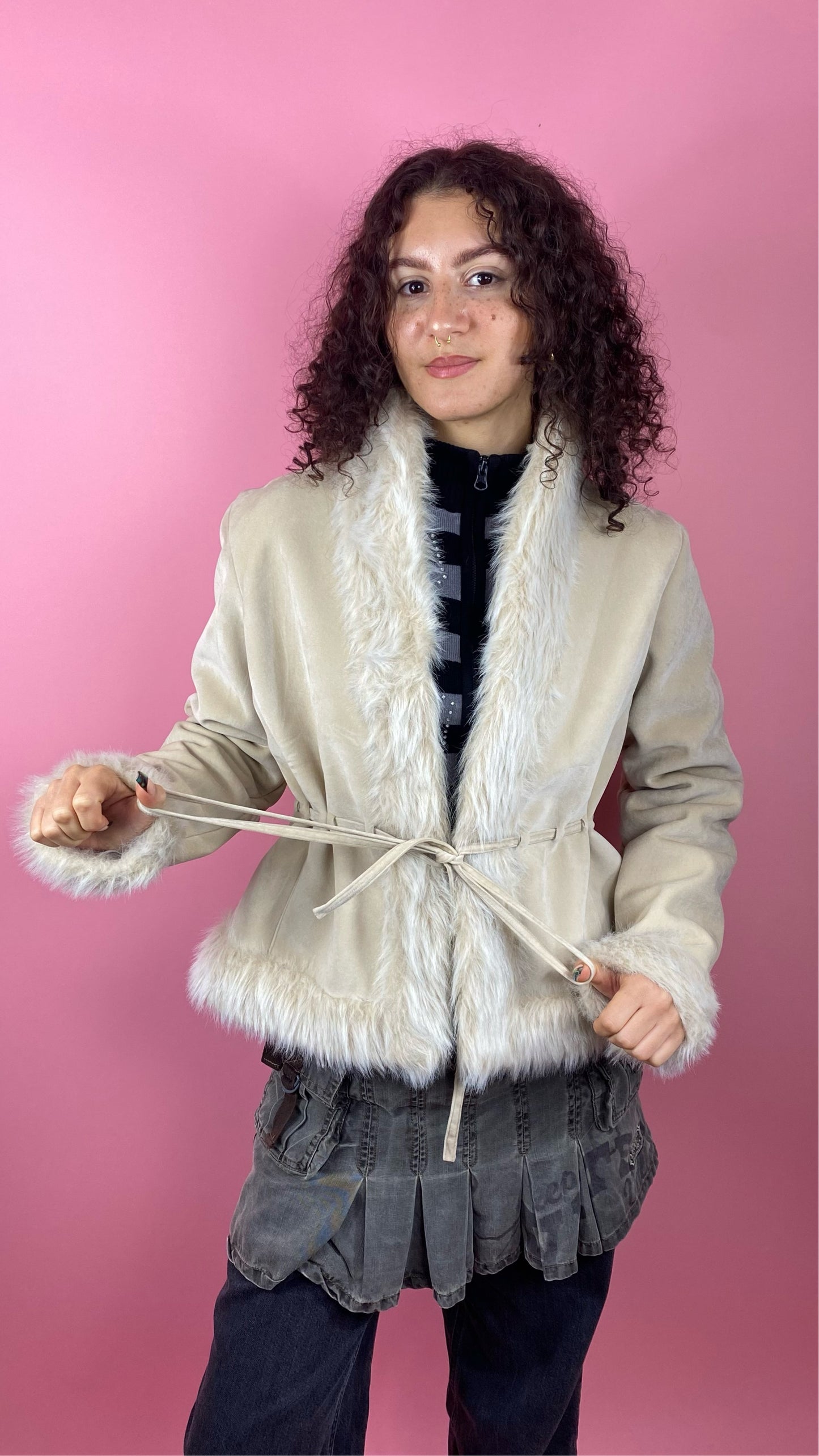 Manteau afghan crème