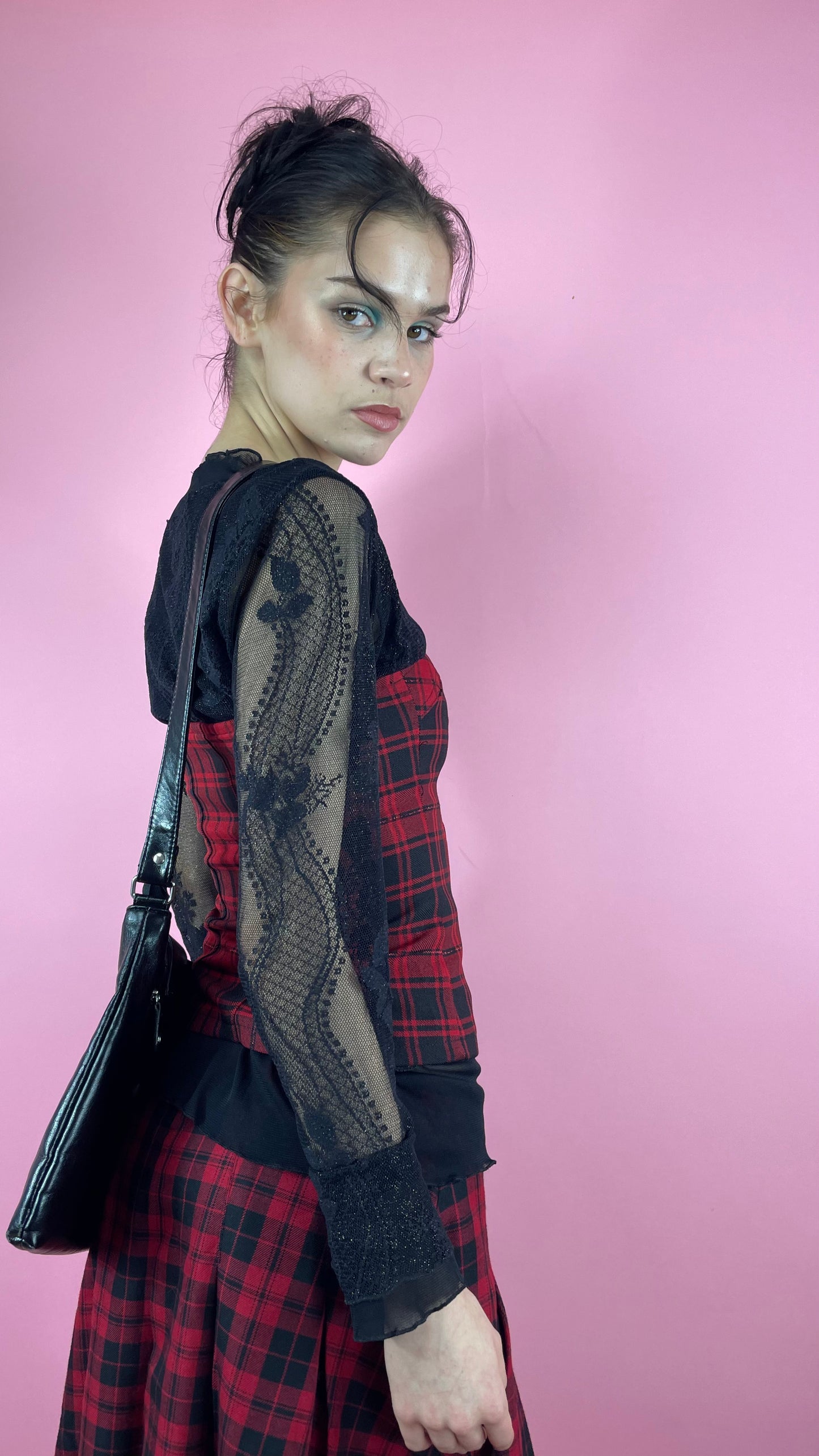 Top bustier carreaux