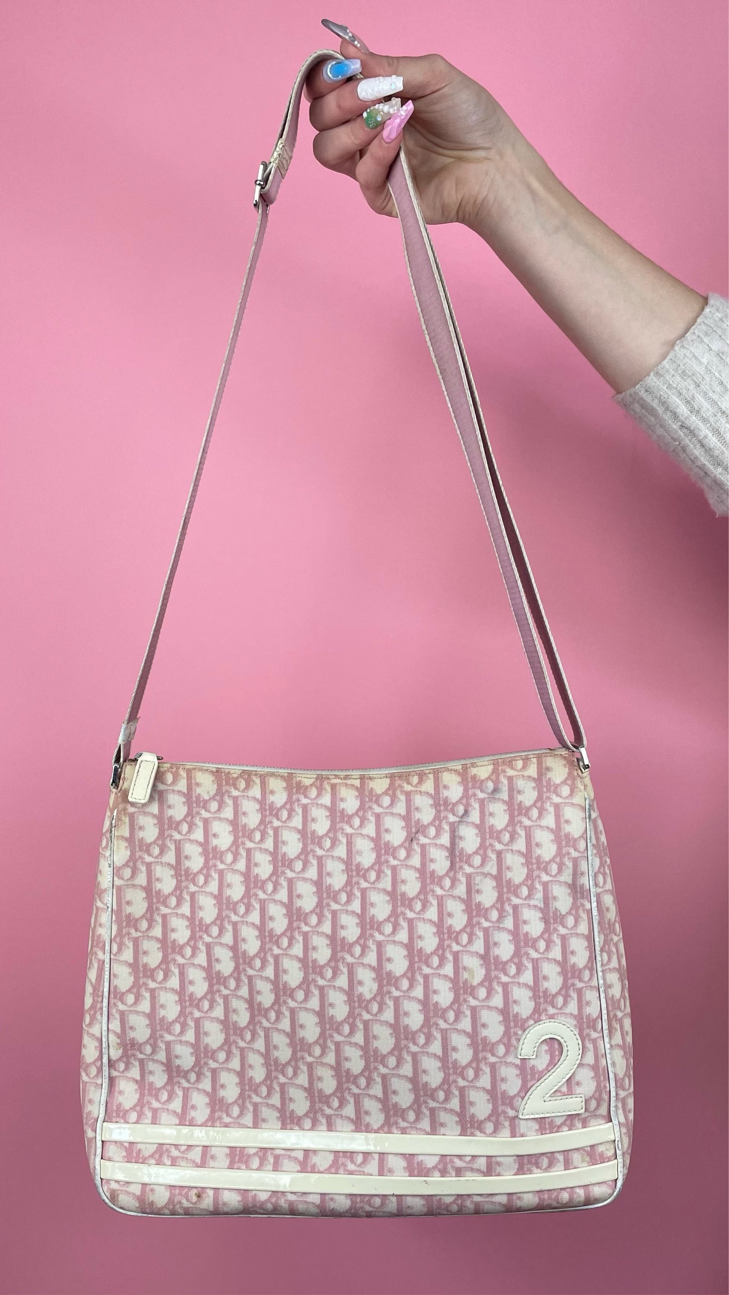 Sac Dior monogramme rose