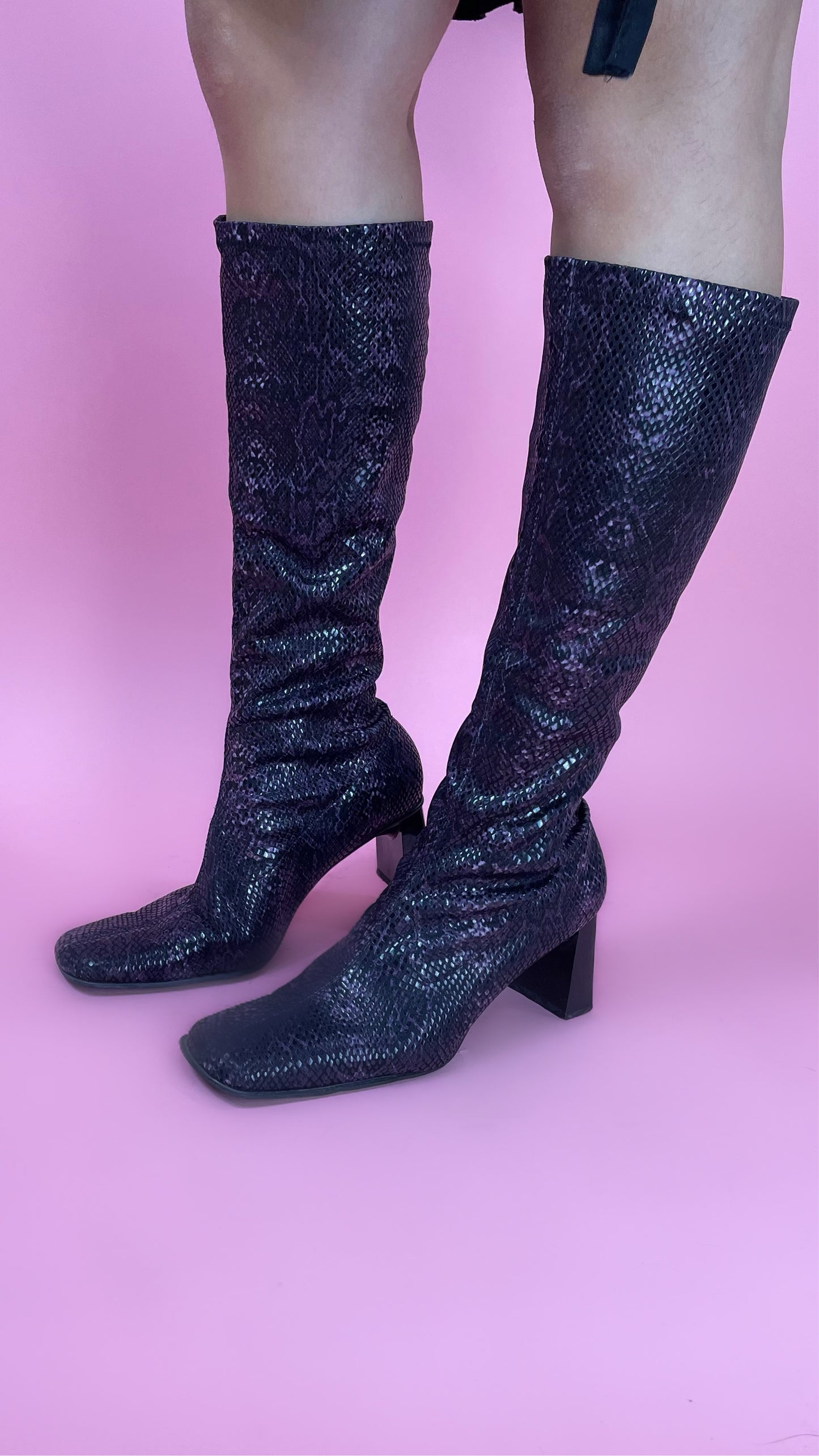 Bottes vintage bout carré