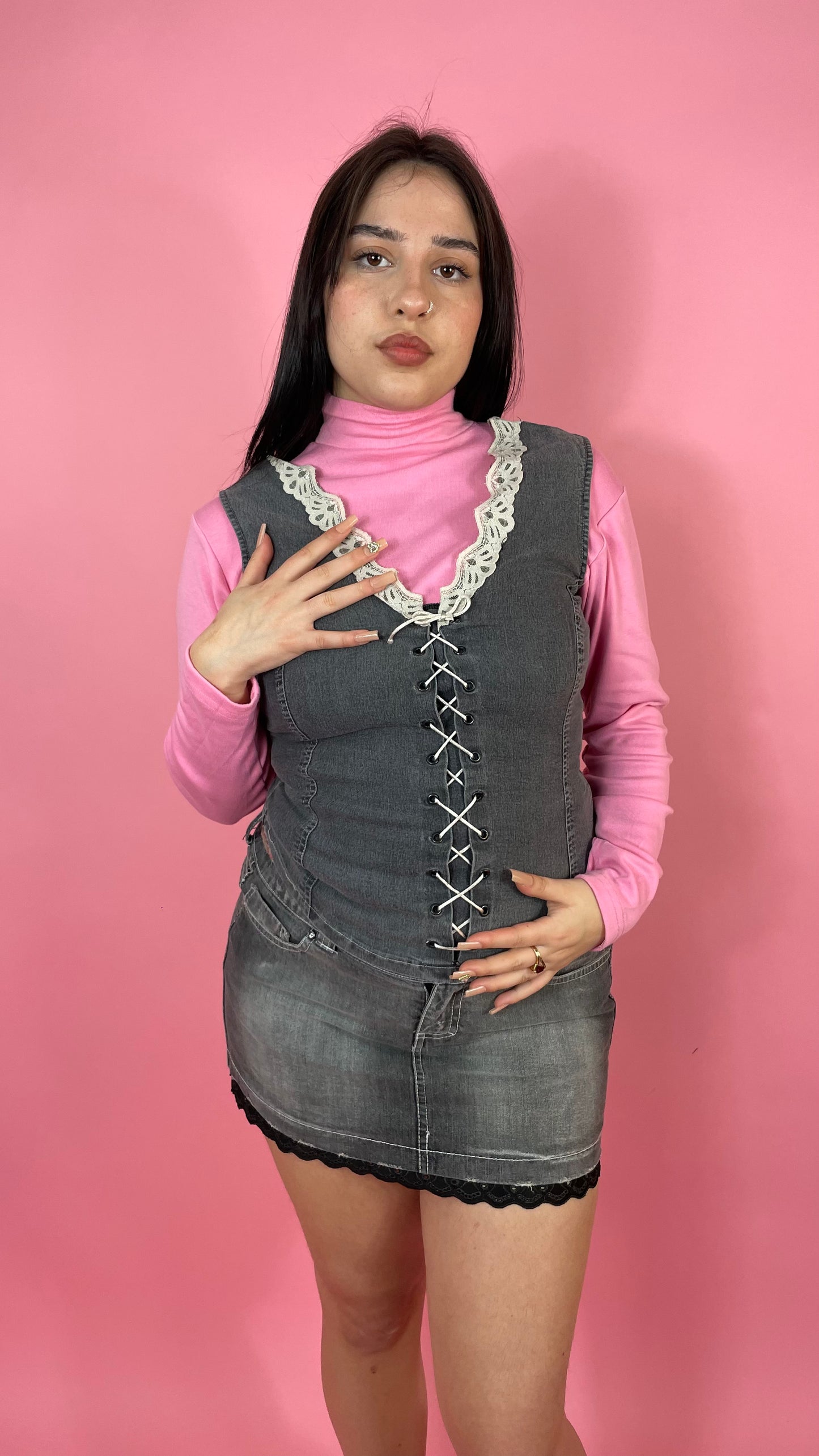 Mini jupe en jeans