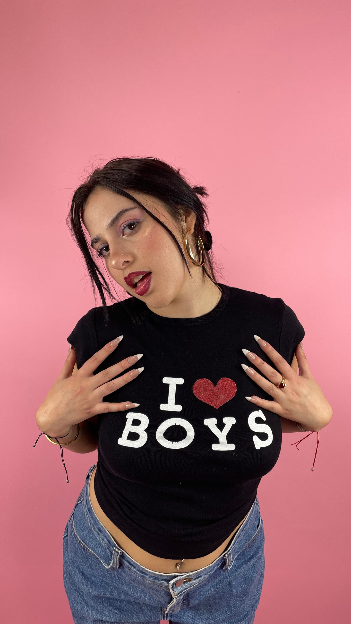 Baby tee I love boys