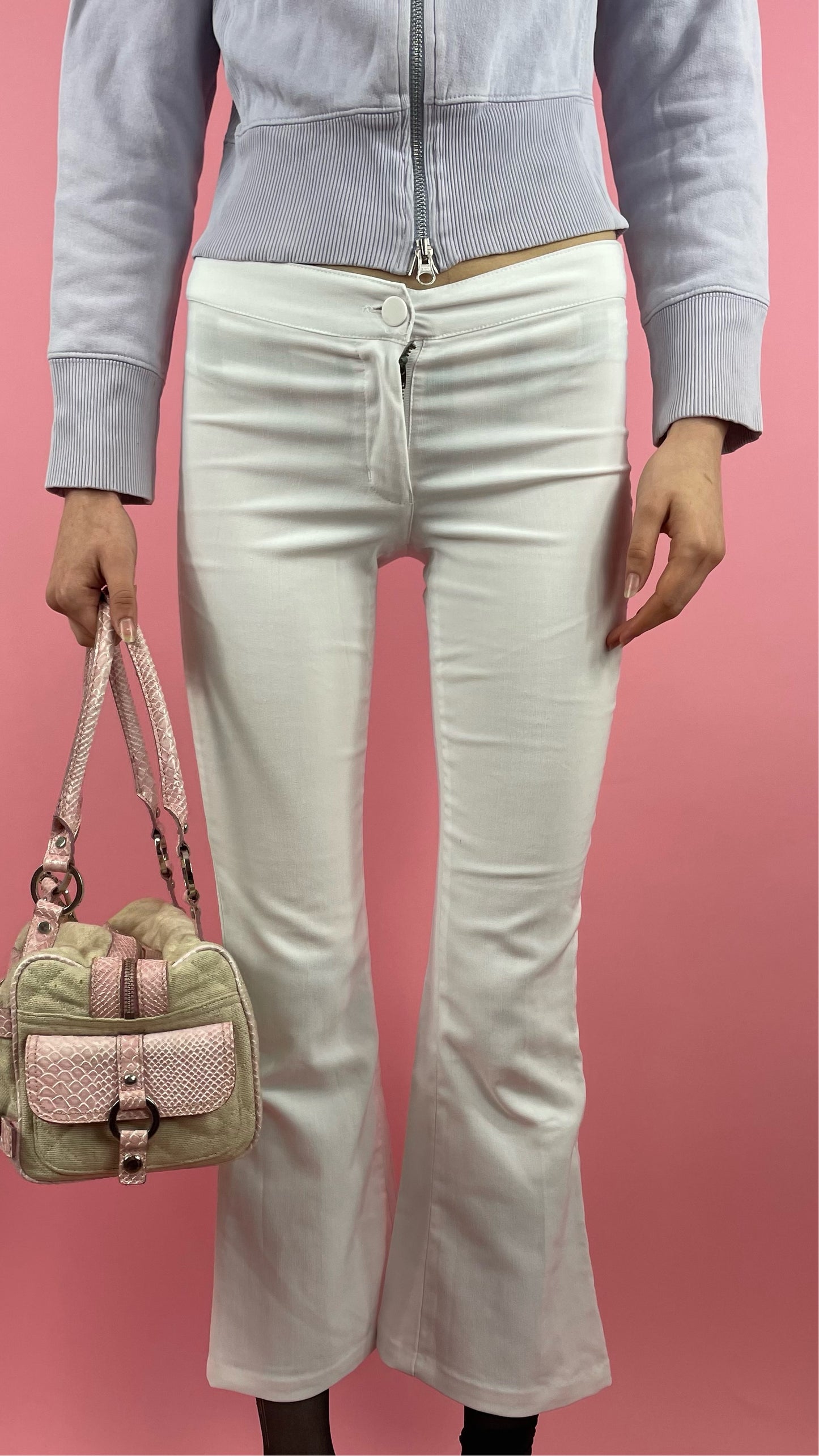 Pantalon blanc y2k