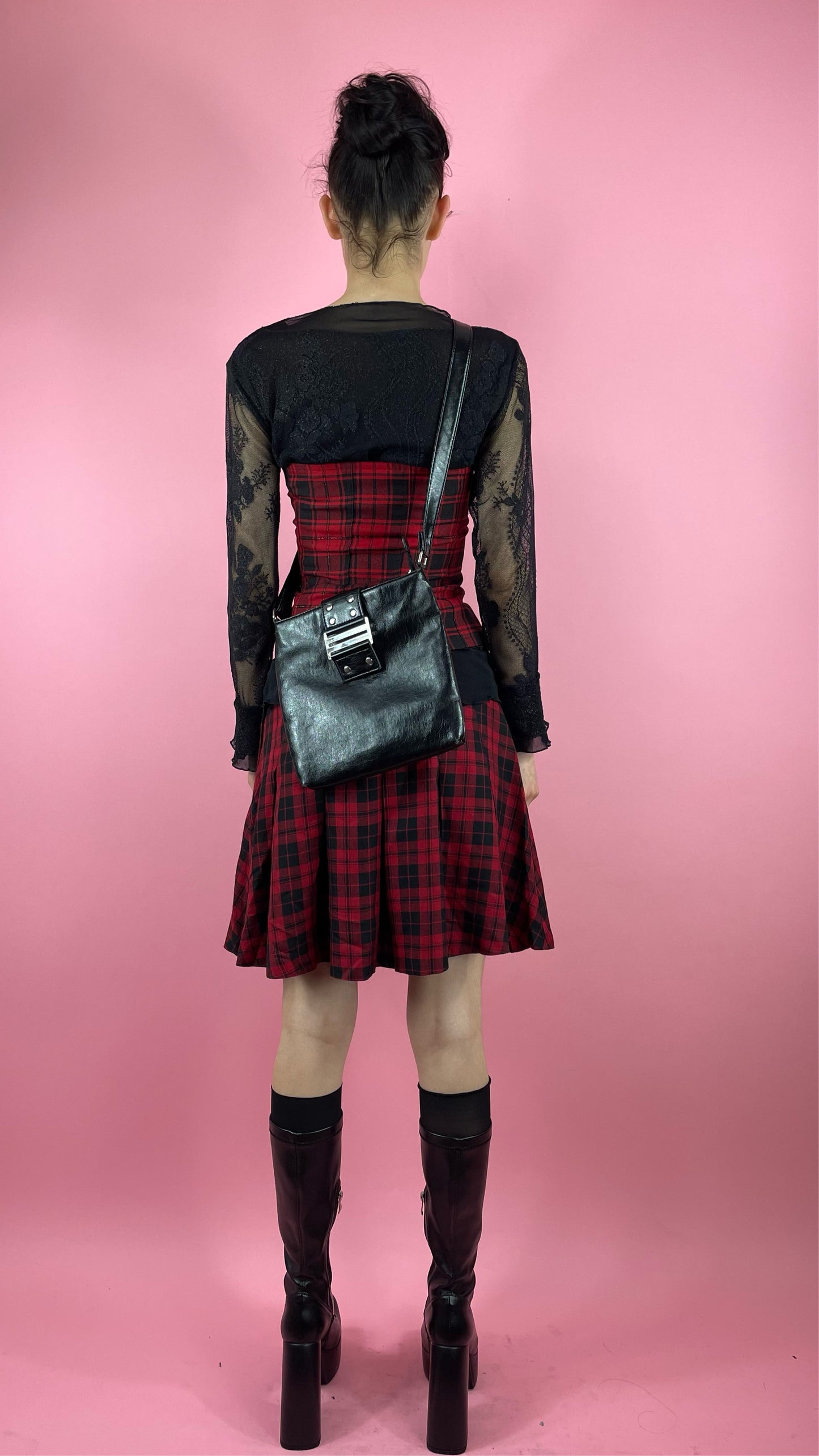 Top bustier carreaux