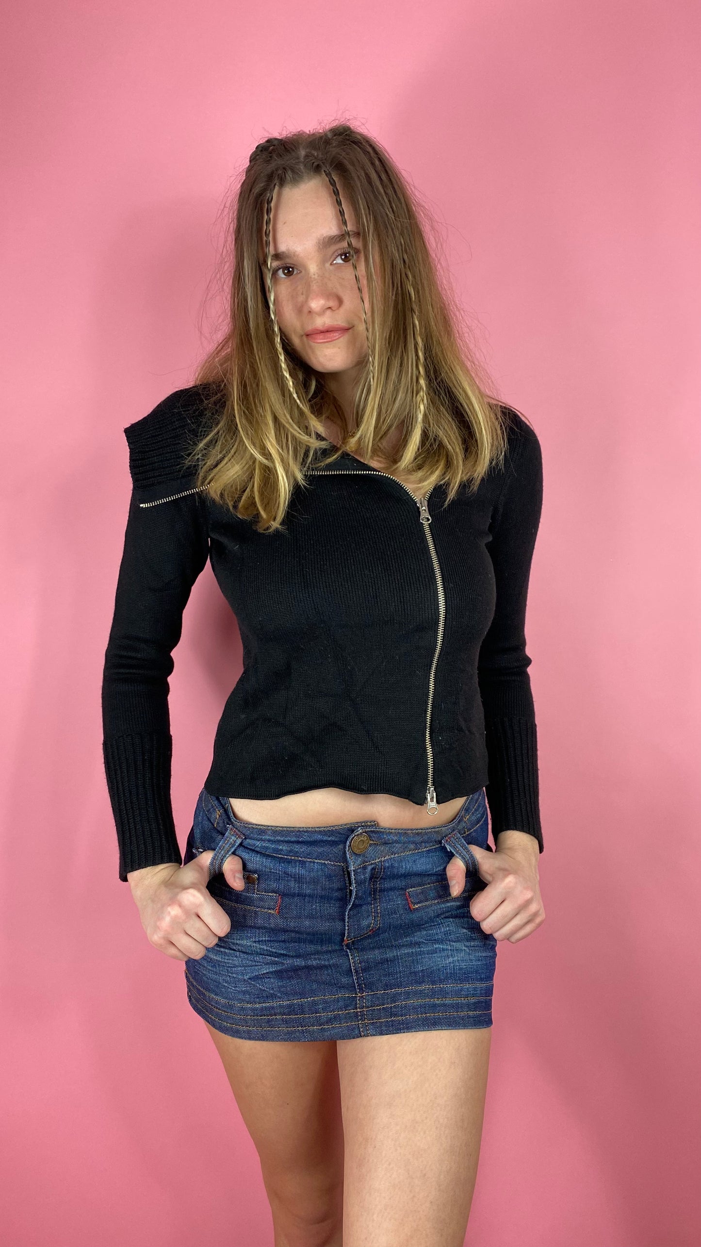 Mini-jupe en jean Y2K