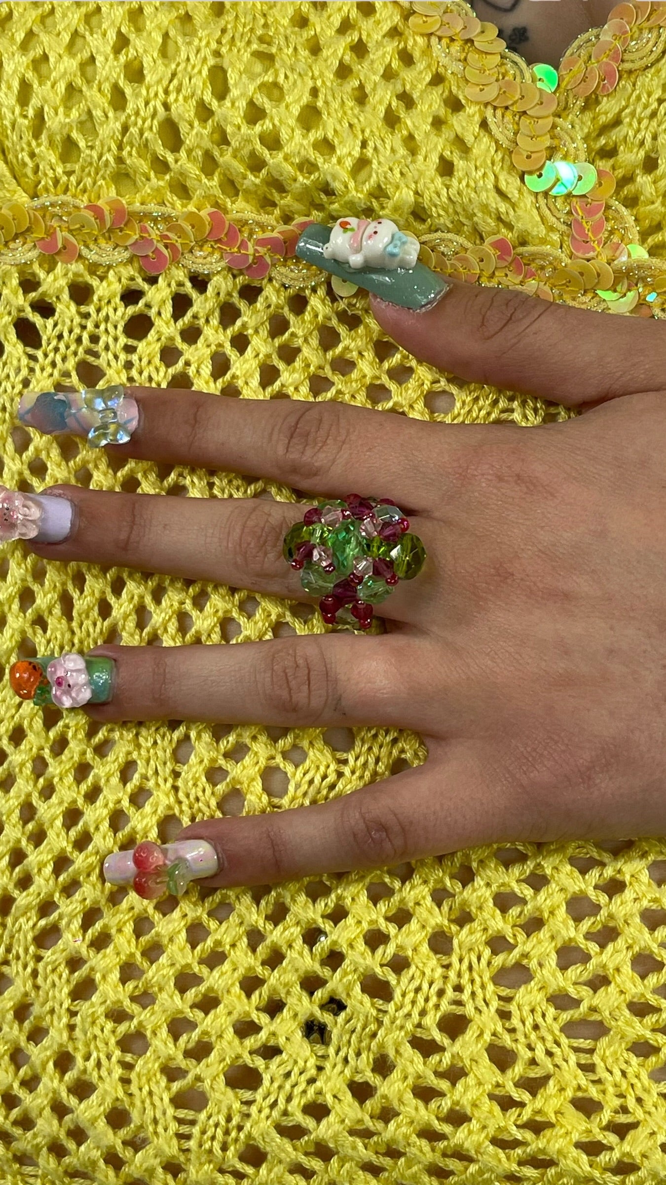 Bague perles