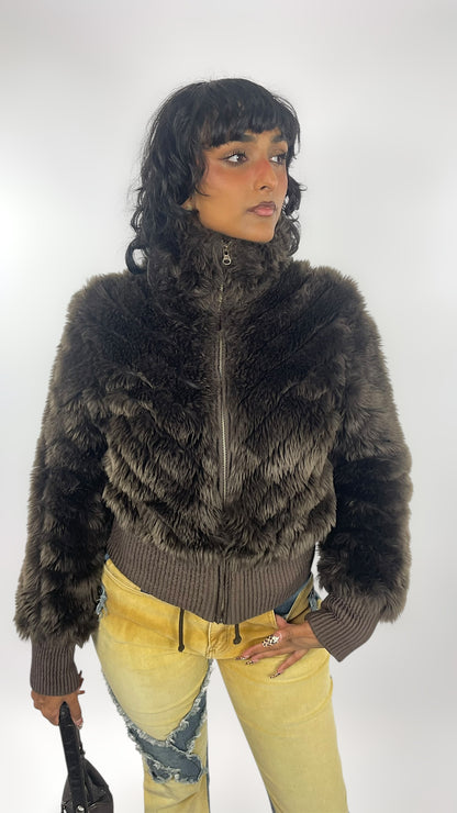 Veste fausse fourrure