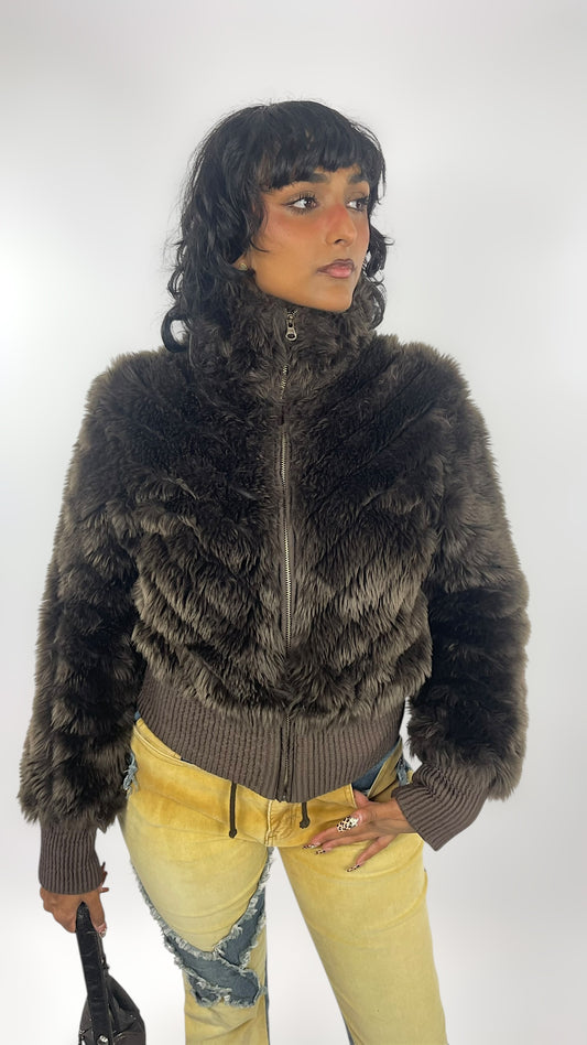 Veste fausse fourrure