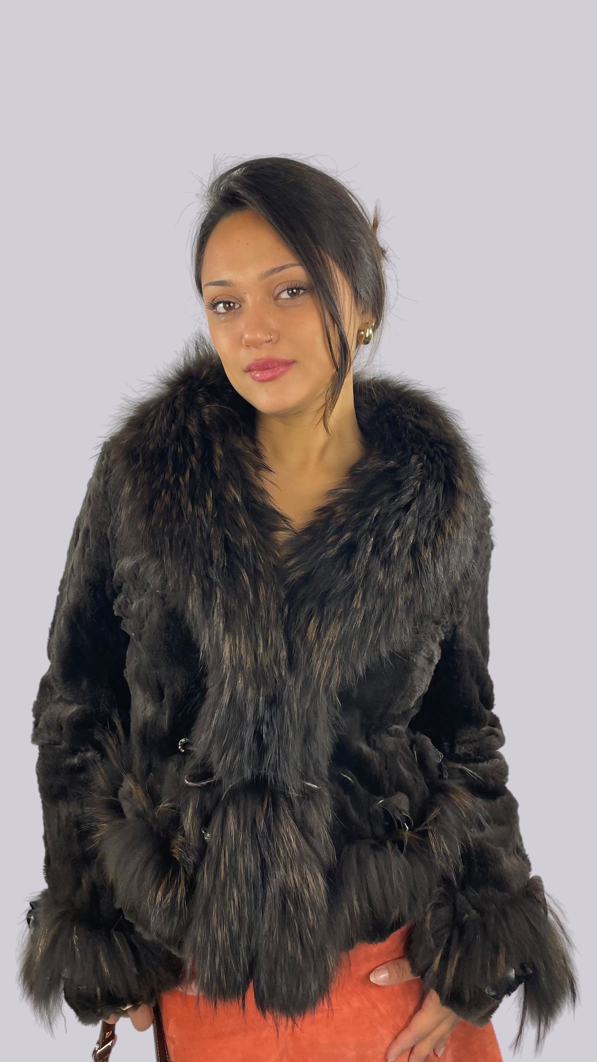 Veste Fourrure Marron