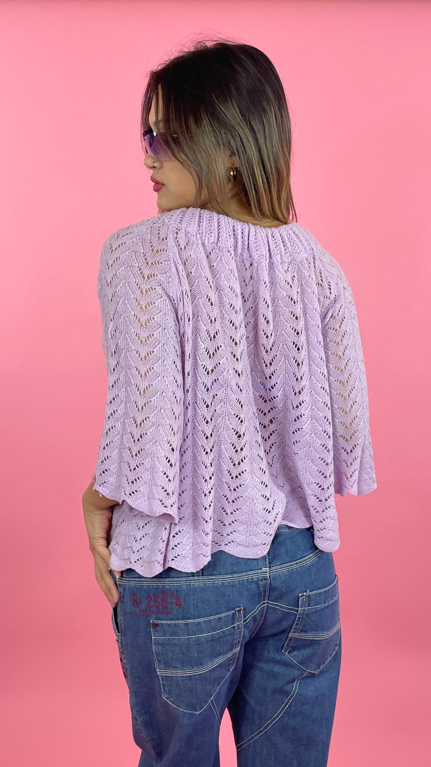 Top tricot lavande